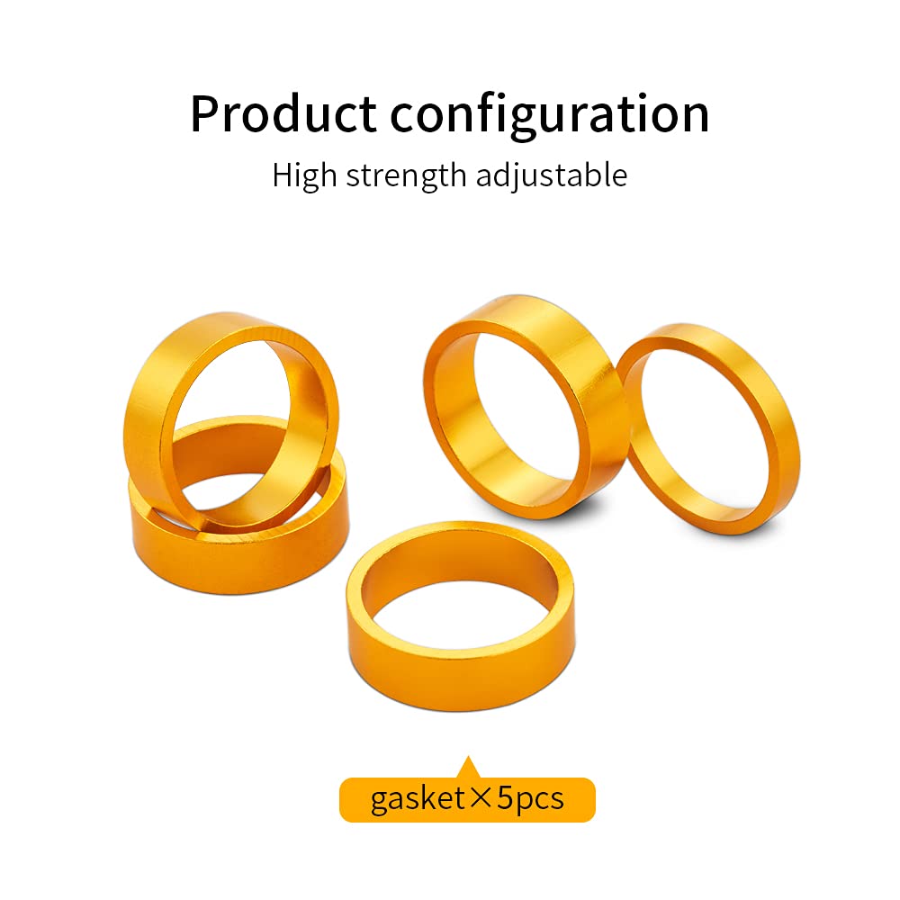 Carbon Fiber Bicycle Headset Spacer 1-1/8 inch 28.6mm with Stem Top Cap, Star Nut & Titanium Bolt - Lightweight Aluminum Alloy MTB Road Bike Spacer Kit for Smooth Riding & Easy Installation