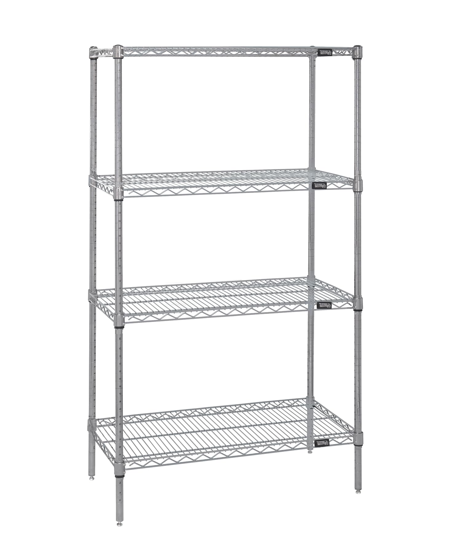 Quantum Storage Systems WR74-2436S Stainless Steel Wire Shelves Starter Kit - 4-Tier 74