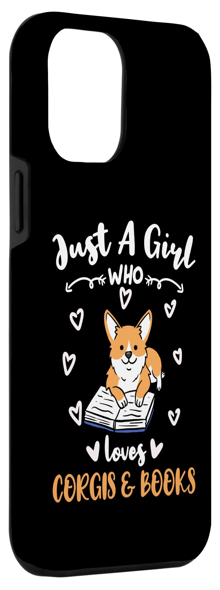 iPhone 12 Pro Max Case - Corgi & Book Lover Design | Slim Protective Cover for Apple iPhone 12 Pro Max | Perfect Gift for Dog & Reading Enthusiasts | Use at Home, Office or Travel