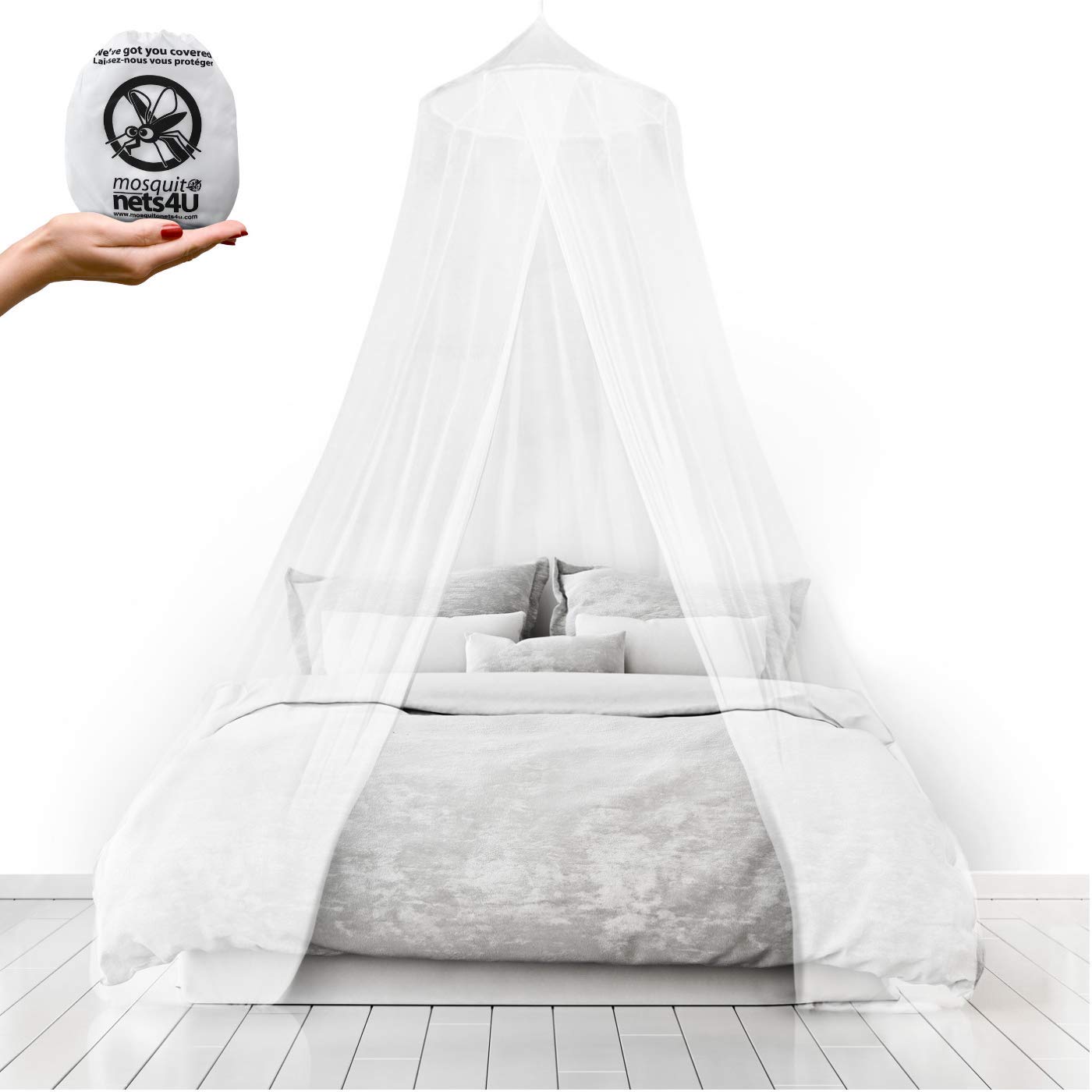 Premium Travel Mosquito Net for Bed Canopy - Maximum Insect Protection, Hypoallergenic & Breathable - Ideal for Camping, Travel & Home Use