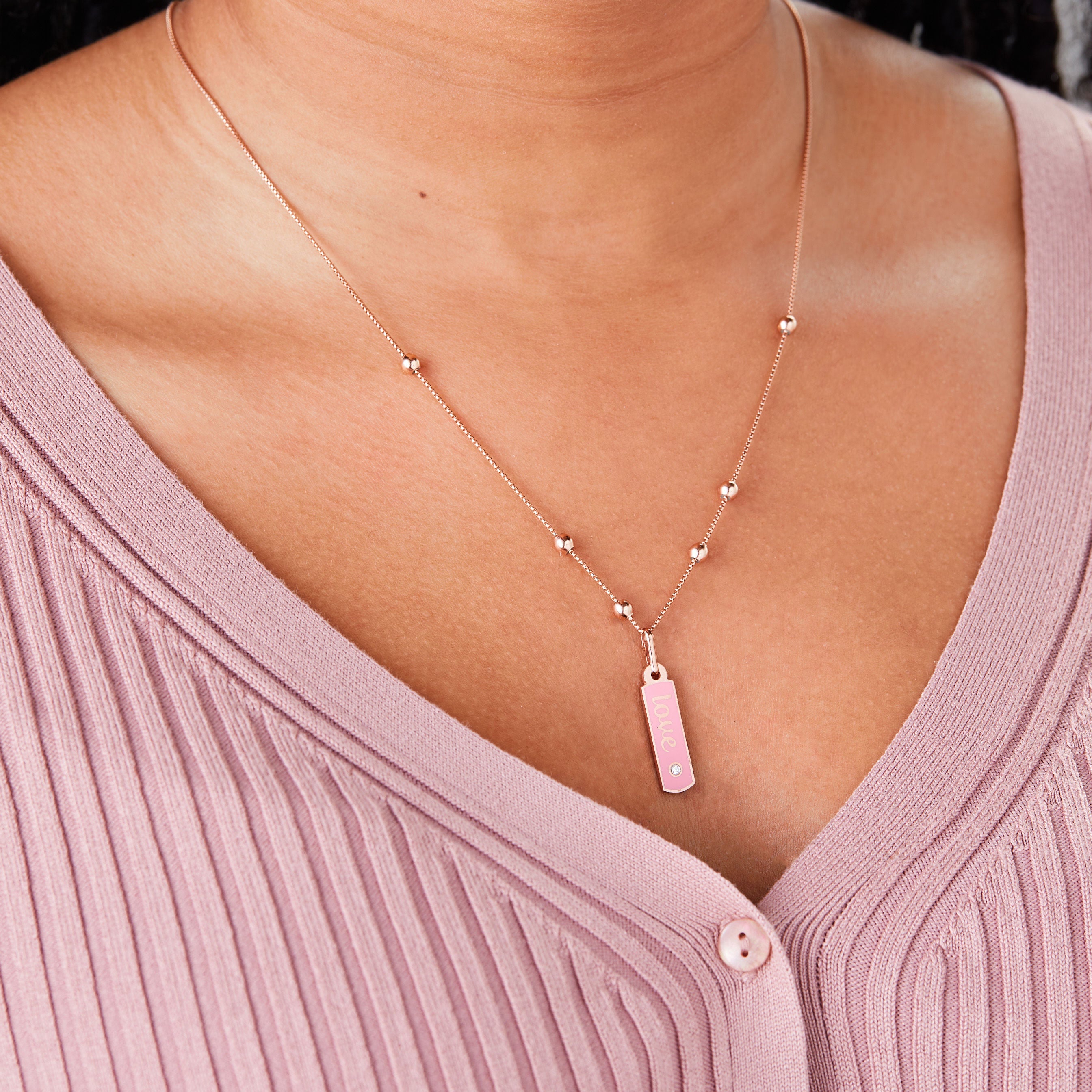 Love Tag Charm - Sterling Silver Heart Pendant for Necklace - Perfect for Valentine's Day Gifts, Anniversary Presents & Romantic Jewelry