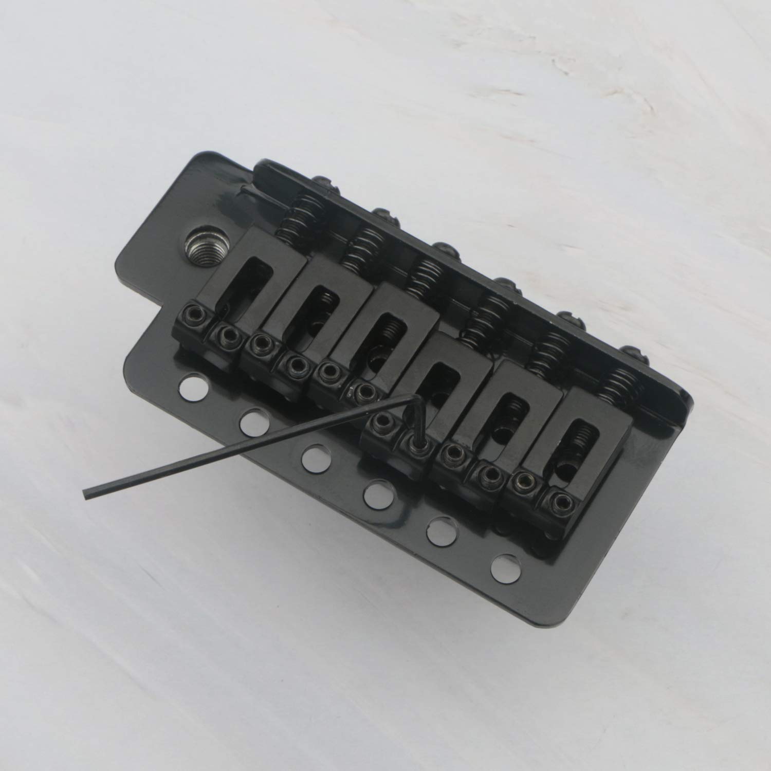 Premium 6-String Electric Guitar Tremolo Bridge System with Whammy Bar - Black Replacement Tailpiece for Stratocaster Style Guitars | Perfect for Rock, Blues & Live Performances