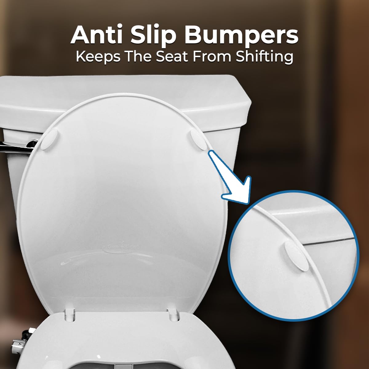 GenieBidet Elongated Bidet Toilet Seat with Dual Nozzles - Adjustable Water Pressure, Slow Close & Easy Installation - Includes T Adapter & Bottle - Perfect for Bathroom Upgrade & Hygienic Cleaning - No Wiring Required