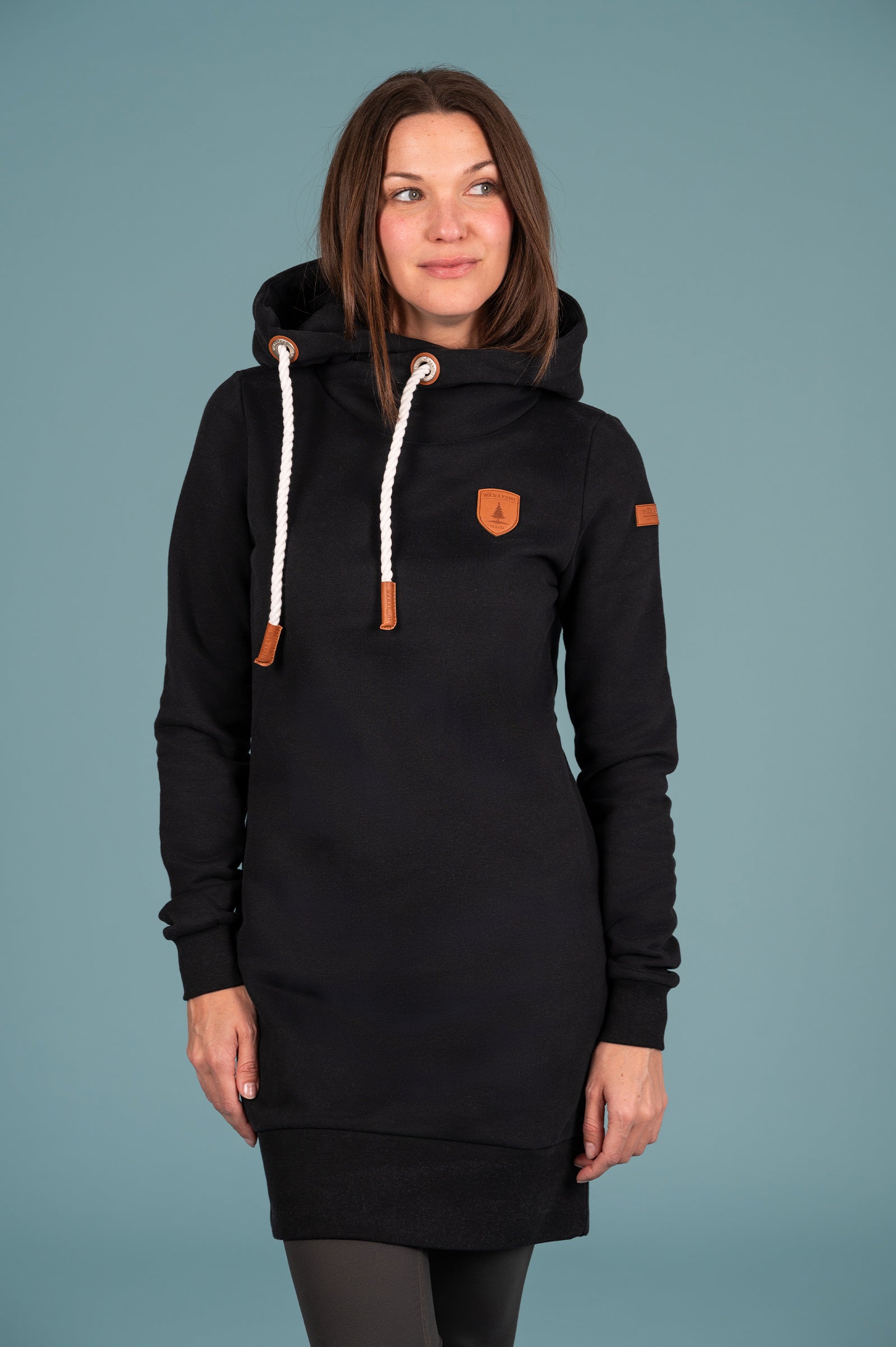 Kaylan Hoodie Dress for Women - Soft & Stylish Black Pullover Sweater Dress | Perfect for Casual Outfits, Loungewear & Fall Fashion
