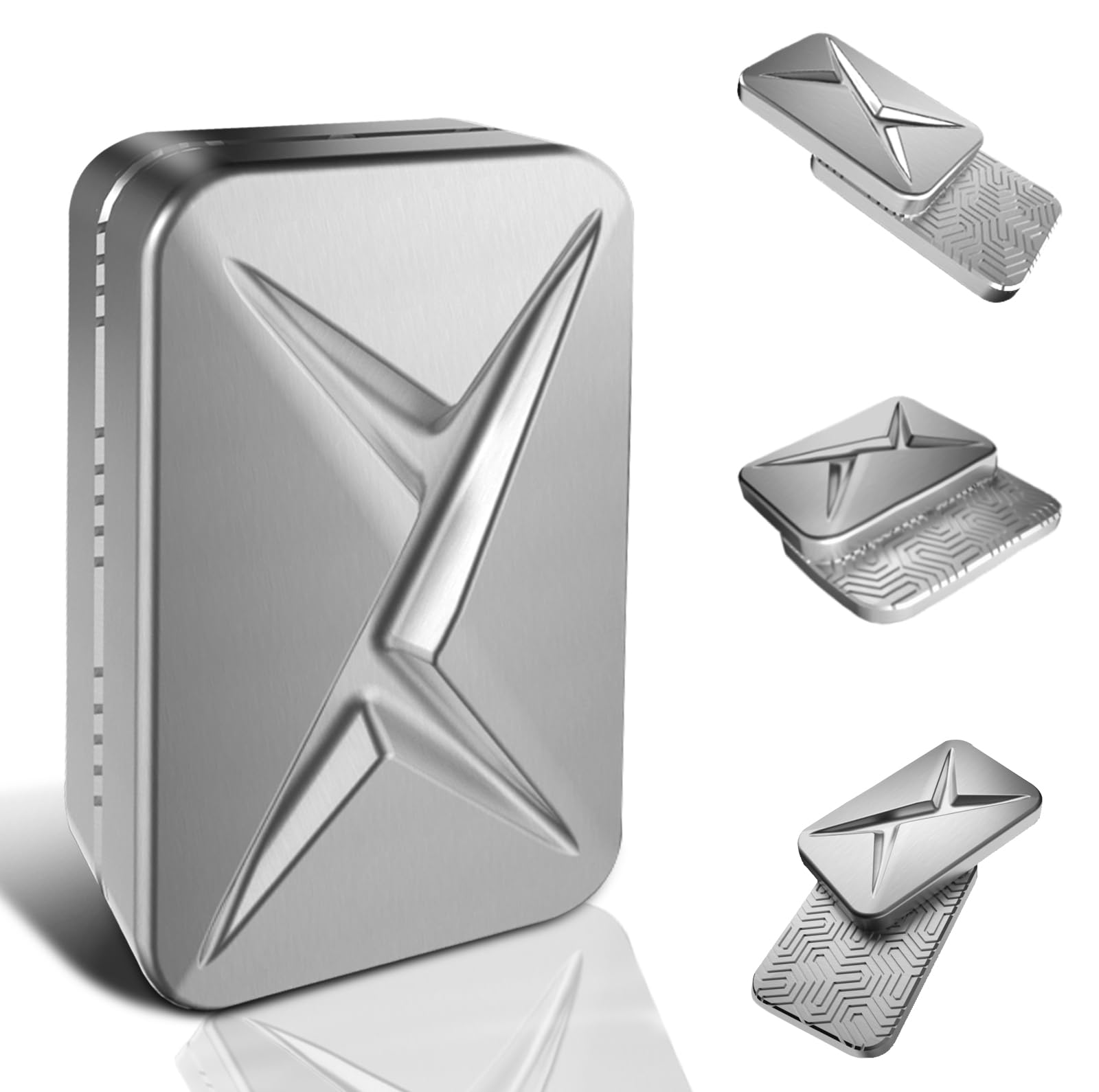 Premium Fidget Slider Toy for Adults - Smooth Trackless Design for Stress Relief, ADHD, ADD & Autism - Perfect for Office, Home & Travel - Original Silver Sensory Toy Gift