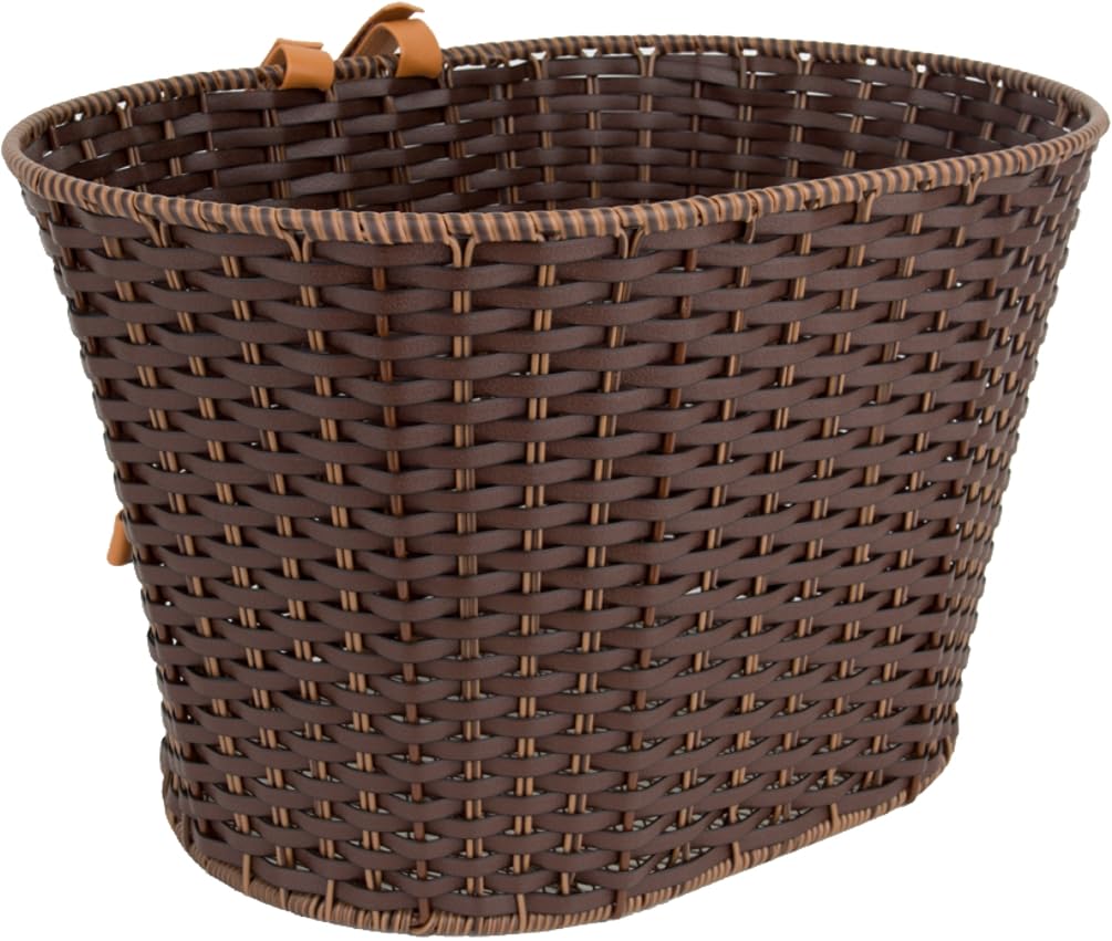 Sunlite Deluxe Rattan Basket with Adjustable Velcro Straps - Stylish Storage for Home, Office, or Picnic Use