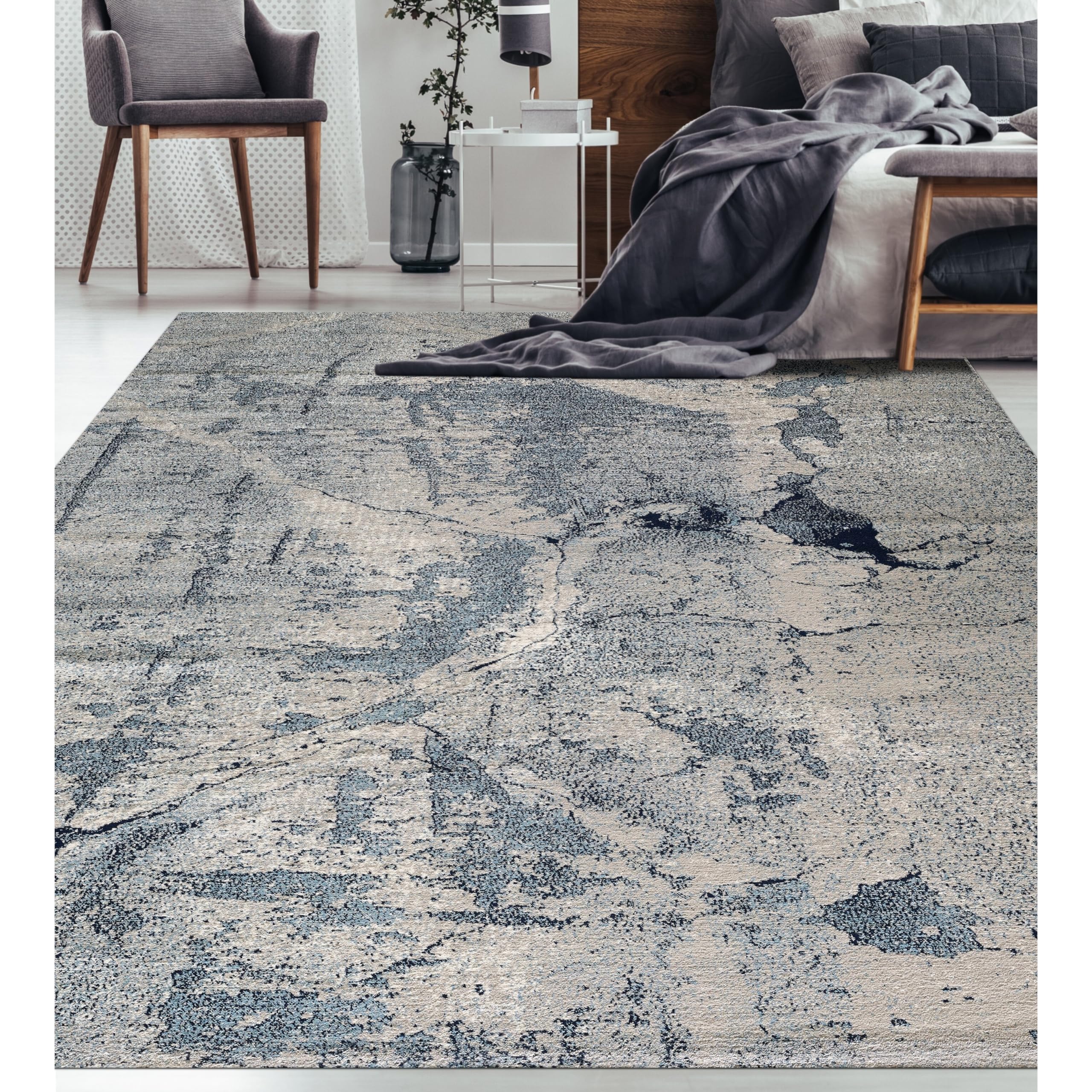 Noori Lagoon Harold Ivory/Brown Area Rug 2'7