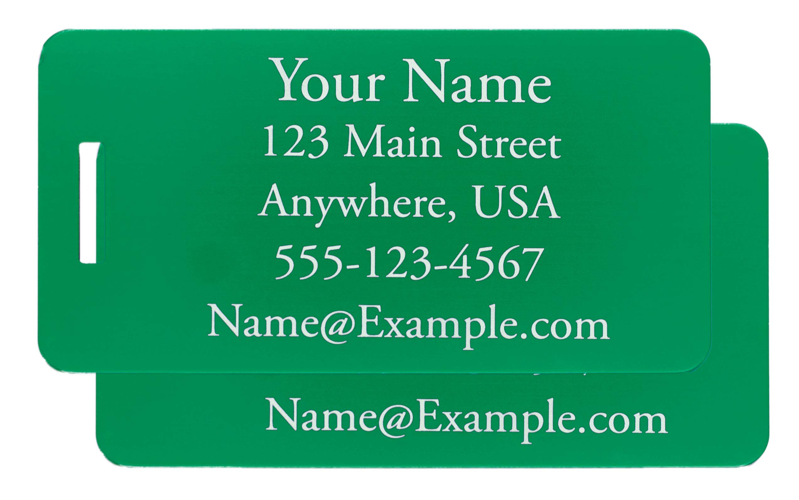 Personalized Engraved Aluminum Luggage Tags - Durable Travel ID Tags for Suitcases, Backpacks & Bags - Perfect for Air Travel, Cruise Vacations & Business Trips