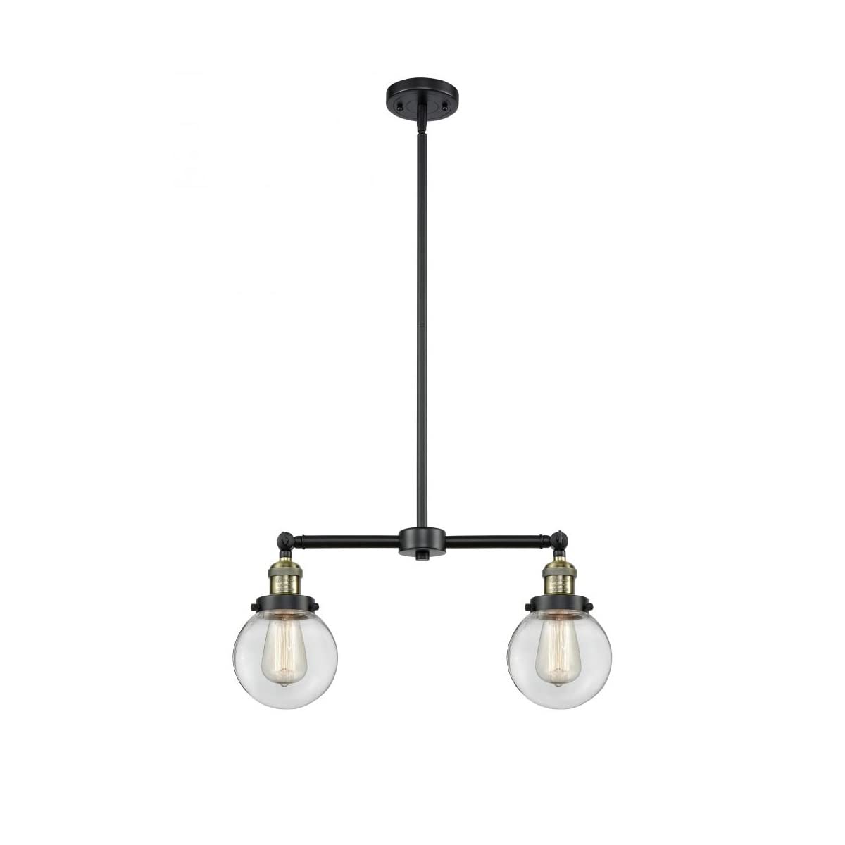 Vintage Dimmable LED Chandelier with 6 Lights - Black Antique Brass Finish, Energy Efficient Hanging Ceiling Light for Dining Room, Bedroom or Foyer Decor