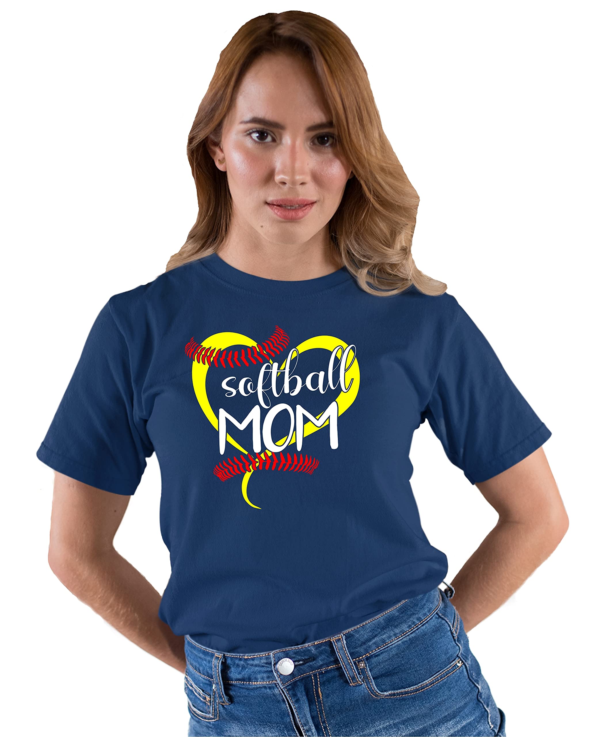 Go All Out Adult Softball Mom T-Shirt - Funny Mother's Day Gift for Baseball Moms - Perfect for Games, Practice & Team Spirit