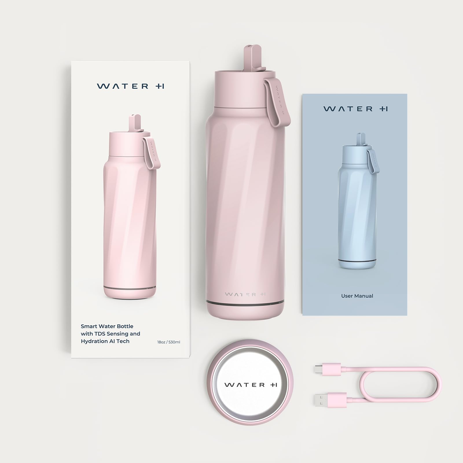 Vita Smart Water Bottle with Drink Reminder - 18oz BPA-Free Vacuum Insulated Bottle with Filter & Straw, Bluetooth Hydration Tracker - Perfect Gift for Fitness, Office & Outdoor Activities