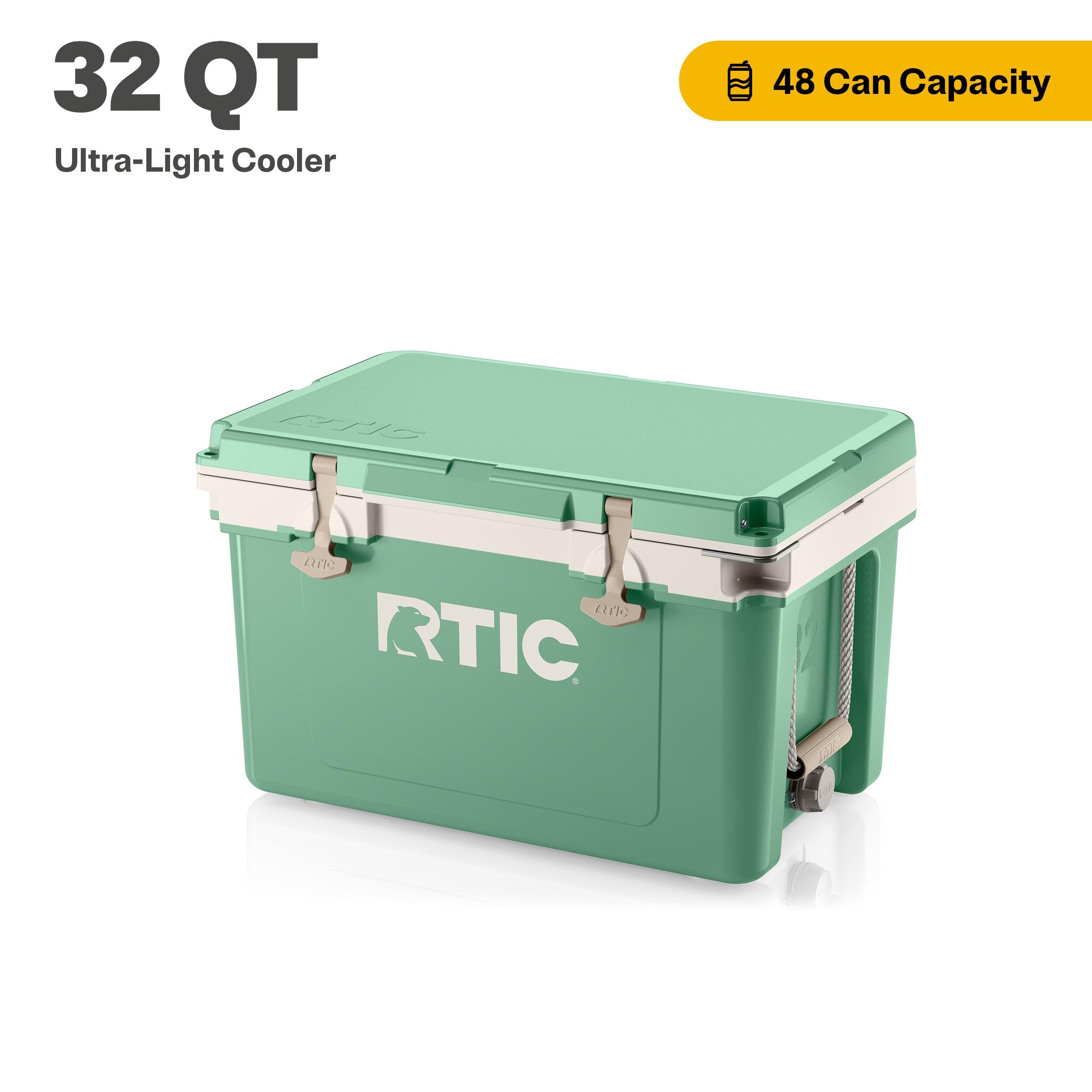 RTIC Ultra-Light 32 Quart Hard Cooler - Insulated Ice Chest for Drinks, Beverages, Camping & Outdoor Activities | 30% Lighter Than Rotomolded Coolers | Perfect for Beach, Picnic, Fishing, Boating & BBQ Parties