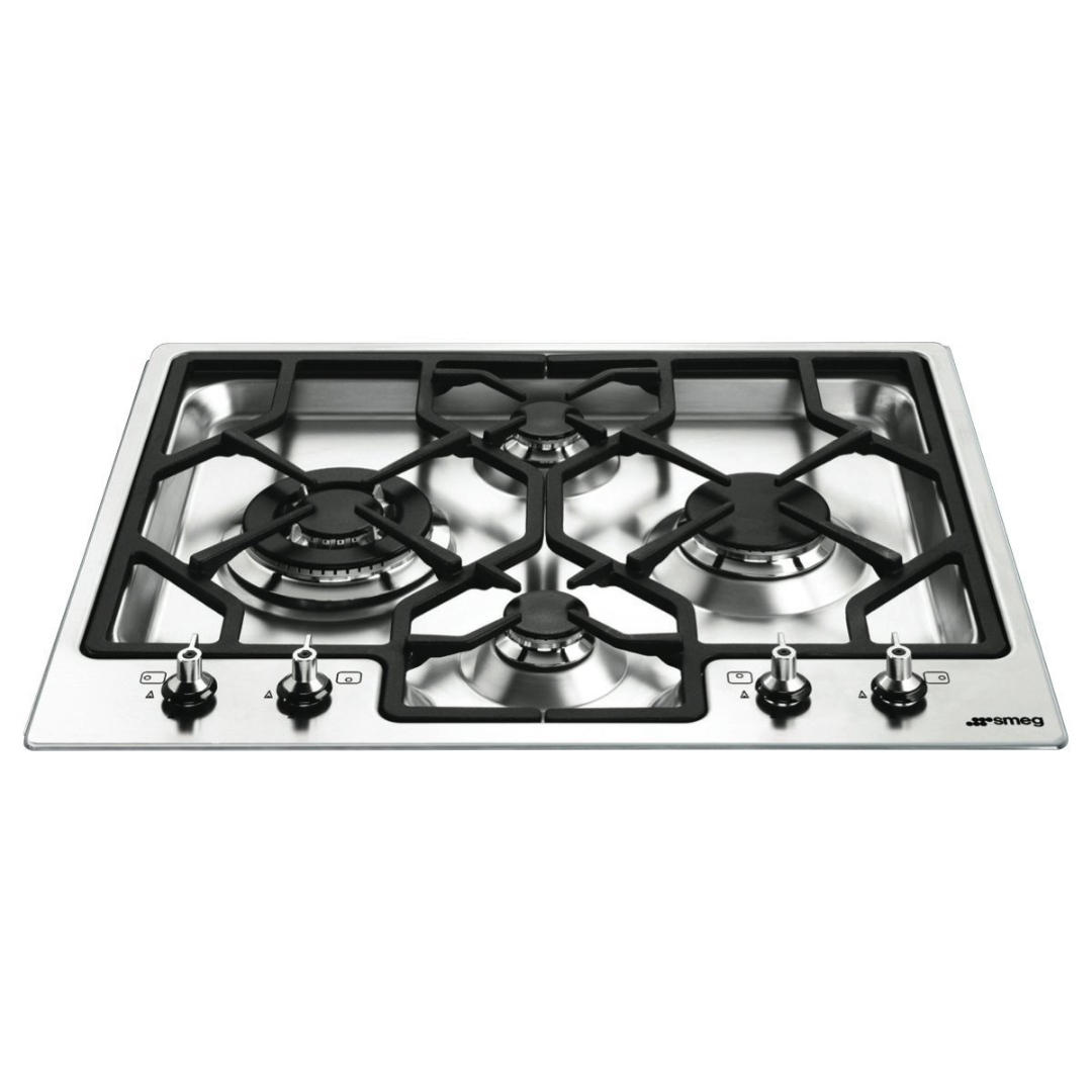 Smeg PGA64 60cm Classic Style Gas Cooktop - 4 Burner Gas Stove for Modern Kitchens | Perfect for Home Cooking, Entertaining & Professional Chefs