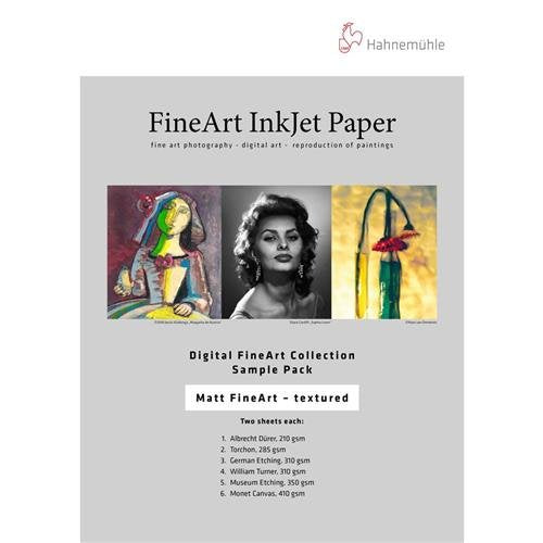 Premium Hahnemuhle Fine Art Inkjet Paper Sample Pack - 8.5x11 Inches, 14 Sheets for Artists & Photographers - Perfect for Printing, Proofing & Portfolio Presentations