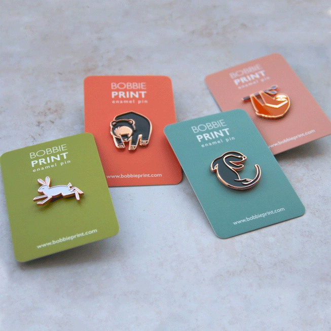 Winter Wilderness Bear Enamel Pin - Cute Animal Lapel Badge by Bobbie Print - Perfect for Jackets, Backpacks & Gift Giving
