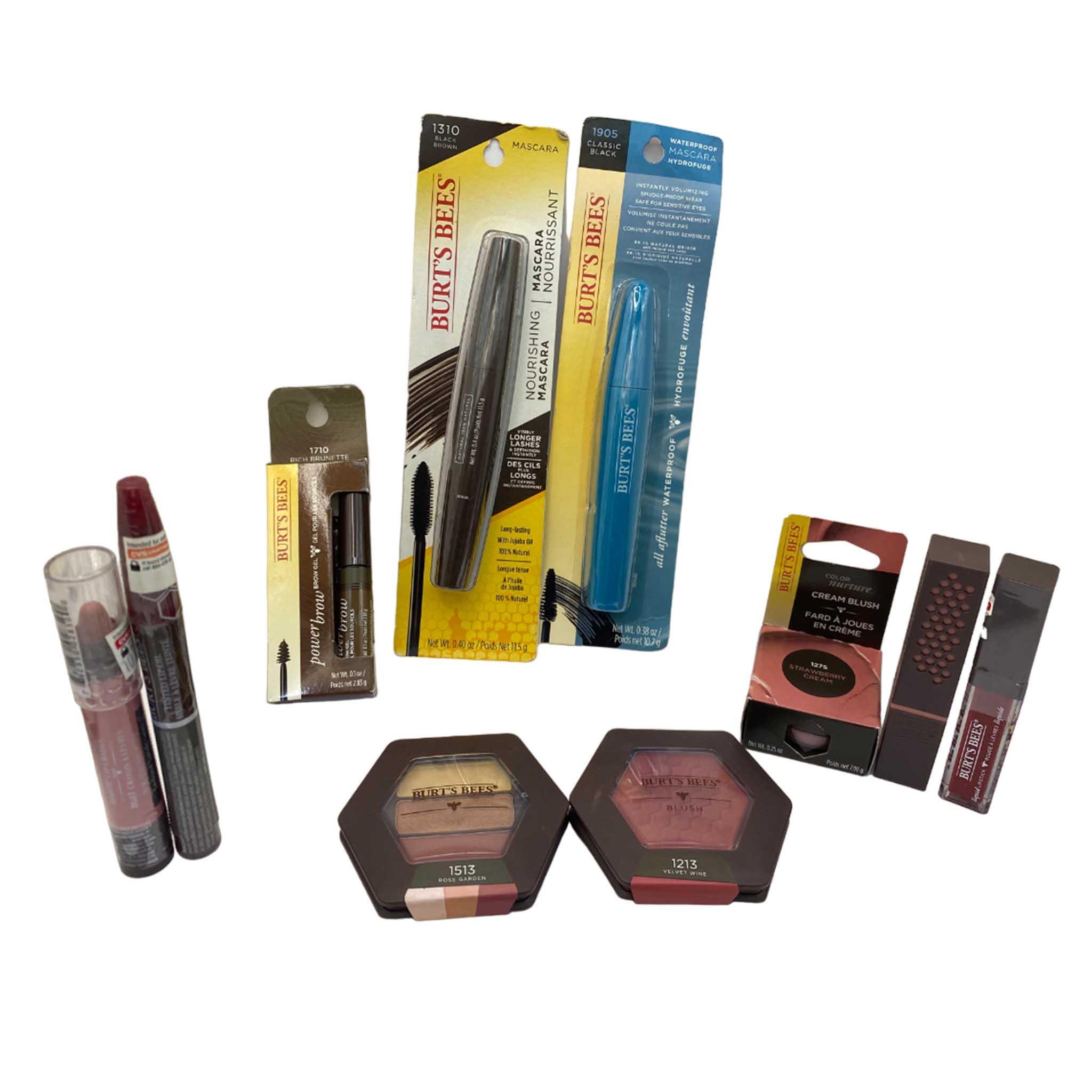 Burt's Bees Assorted Makeup Kit - 50 Pcs Natural Beauty Essentials for Lips, Eyes & Face | Perfect for Travel, Gifts & Everyday Makeup Routine
