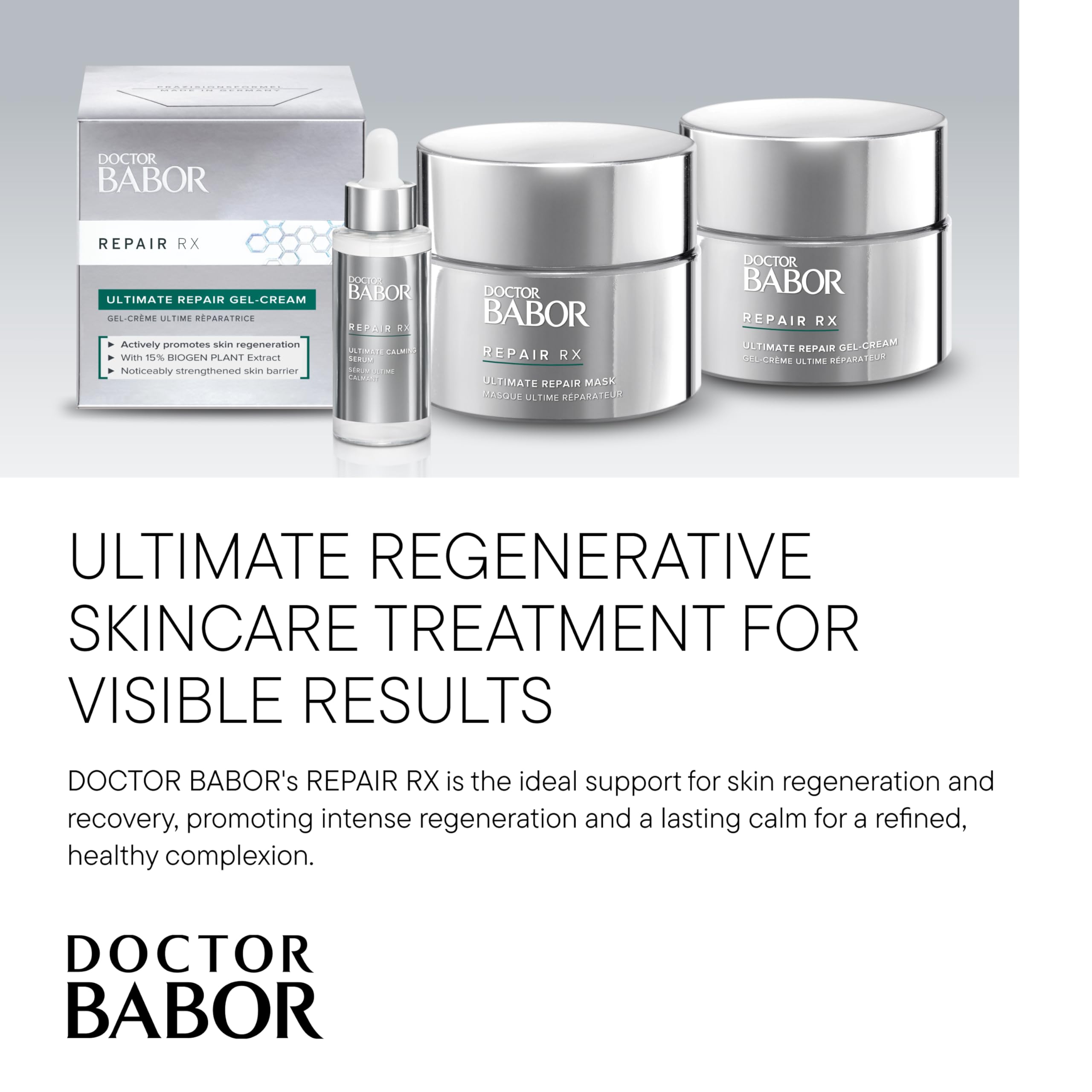 DOCTOR BABOR REPAIR RX Ultimate Calming Serum with Vitamin B & Almond Oil - Soothes Sensitive Skin, Reduces Redness & Repairs Scars | Fragrance-Free, No Synthetic Colors | Perfect for Post-Treatment, Rosacea & Dry Skin Recovery