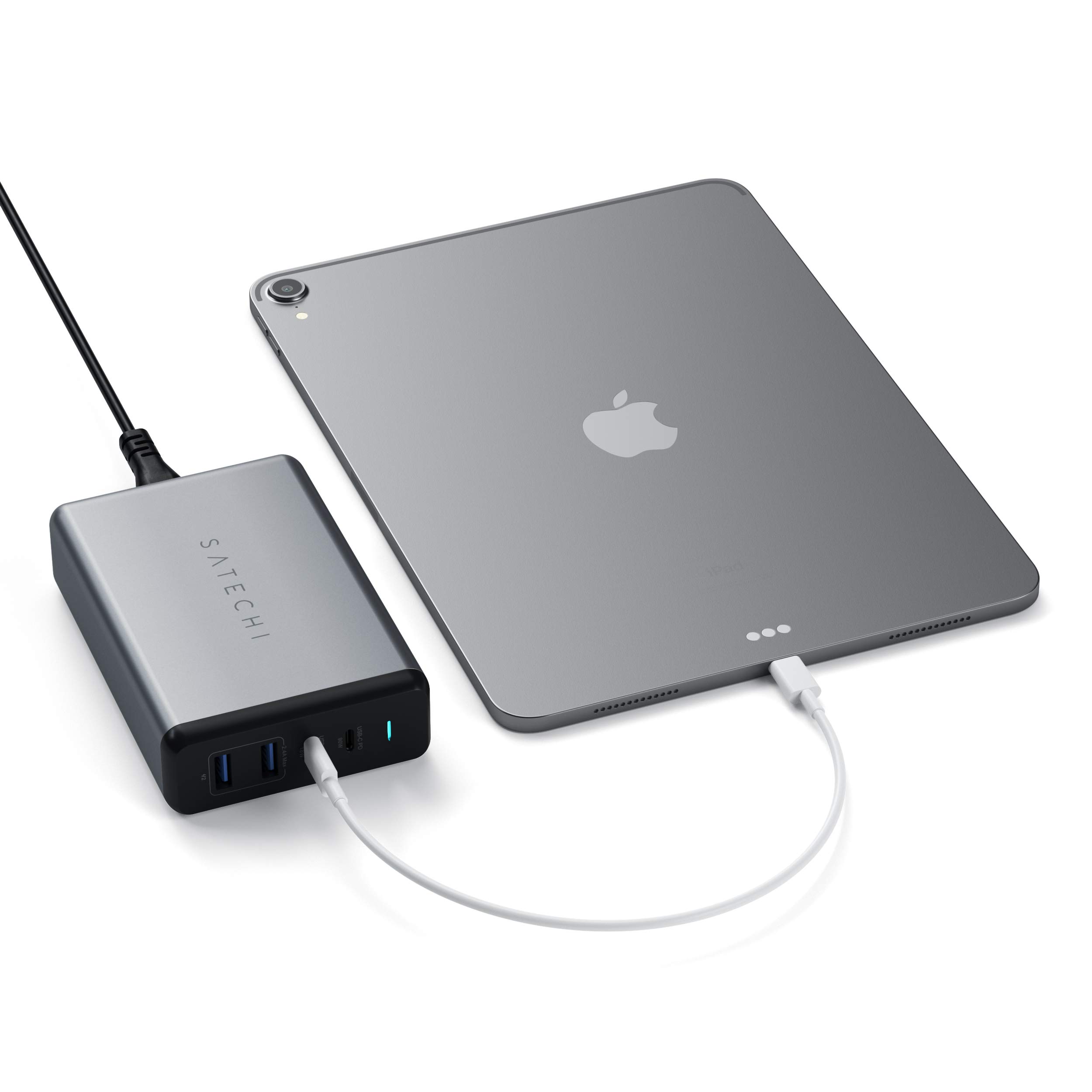 Satechi 108W Pro USB C PD Desktop Charger - Fast Charging Station with 2 USB-C & 2 USB-A Ports - Compatible with MacBook Pro/Air, iPad Pro/Air, iPhone 15 Series - Perfect for Home Office, Travel & Multi-Device Charging (US)