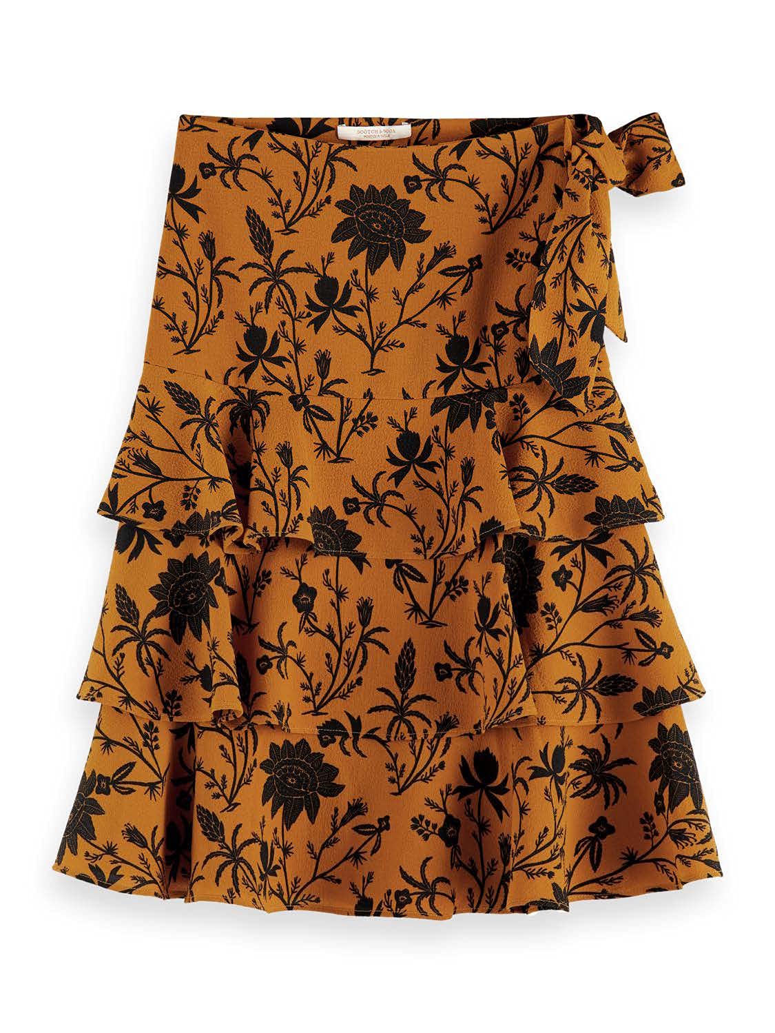 Scotch & Soda Girls Floral Print Ruffle Skirt - Stylish Summer Dress for Kids, Birthday Party & Photo Shoot Outfit