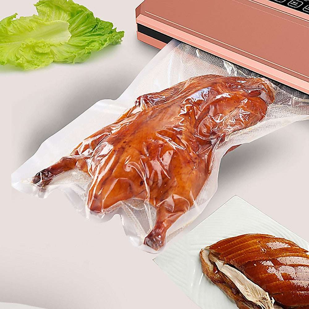 100 Pack Vacuum Sealer Bags for Food Storage - 20cm x 30cm Heat Seal Cryovac Bags | Keep Food Fresh Longer for Meal Prep, Sous Vide & Freezer Storage