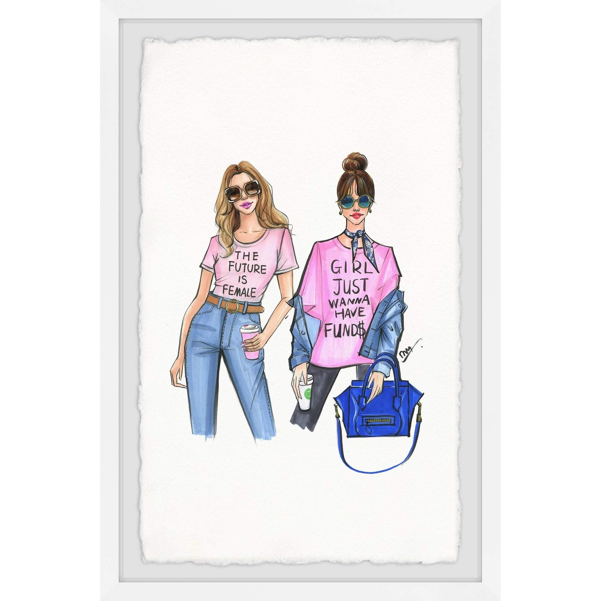 Handmade 'The Future is Female' Framed Print 20x30 - Feminist Wall Art for Home & Office Decor | Marmont Hill