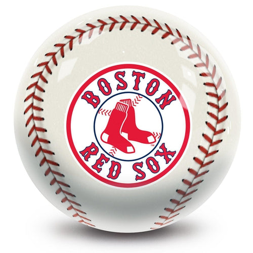 MLB Boston Red Sox Official Licensed Baseball Bowling Ball - 12-16 lbs Professional Bowling Equipment for Sports Fans & Collectors - Perfect for League Play, Birthday Gifts & Man Cave Decor