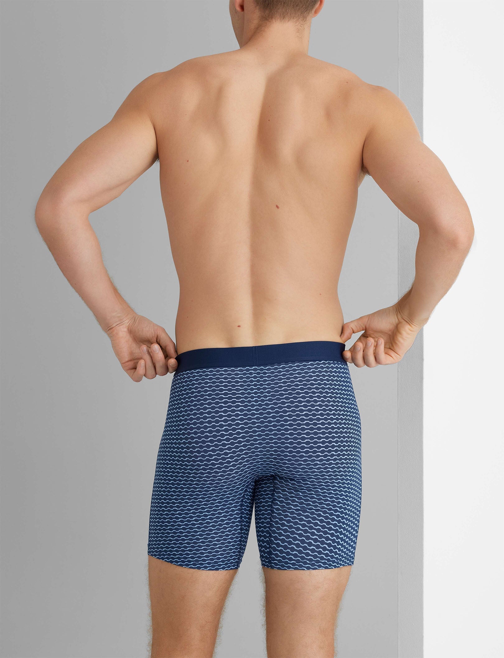 Breathable Cotton Mid-Length Boxer Briefs for Men - 6 Pack Comfort Underwear for Daily Wear, Workout & Sleep