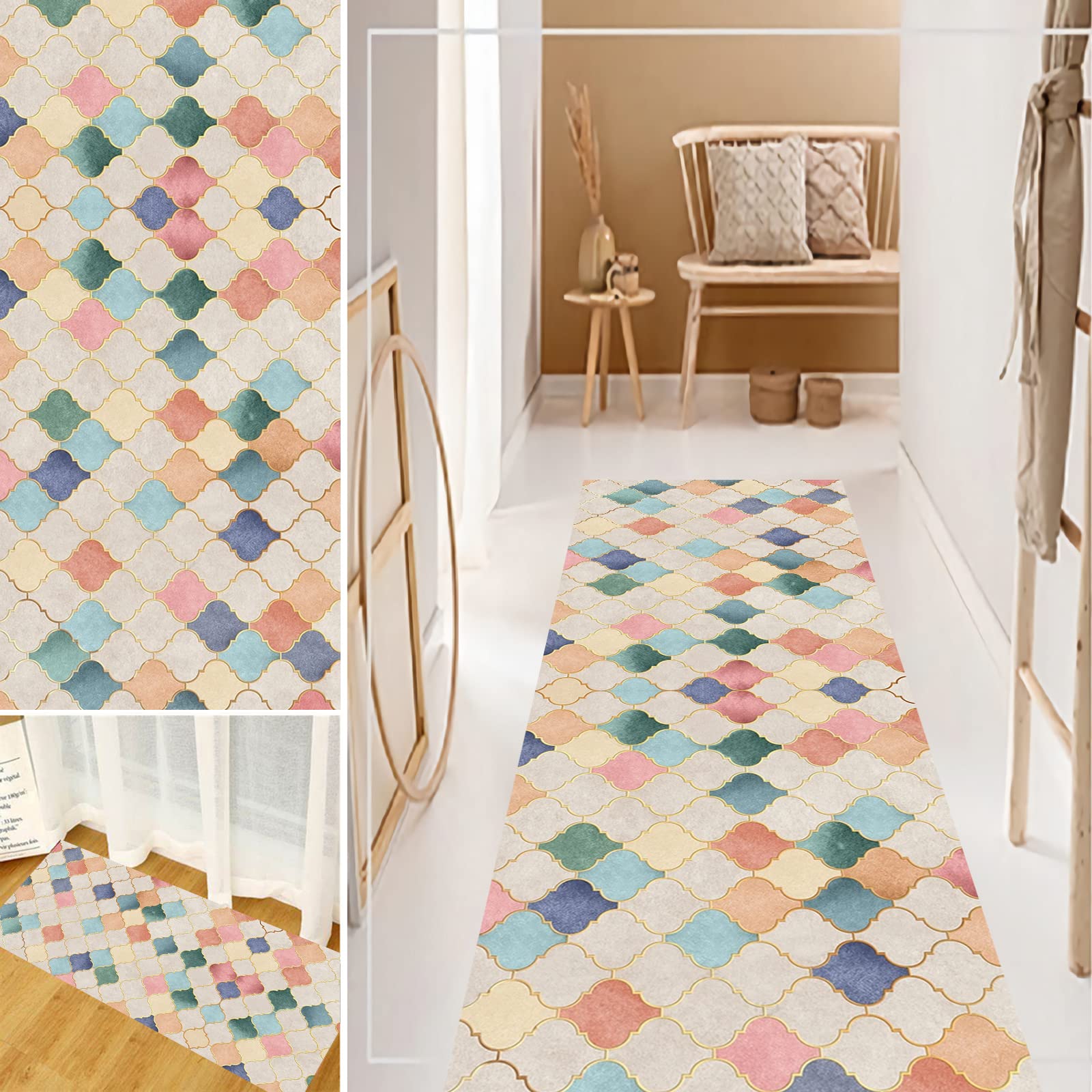 Non-Slip Modern Hallway Runner Rug 2'4