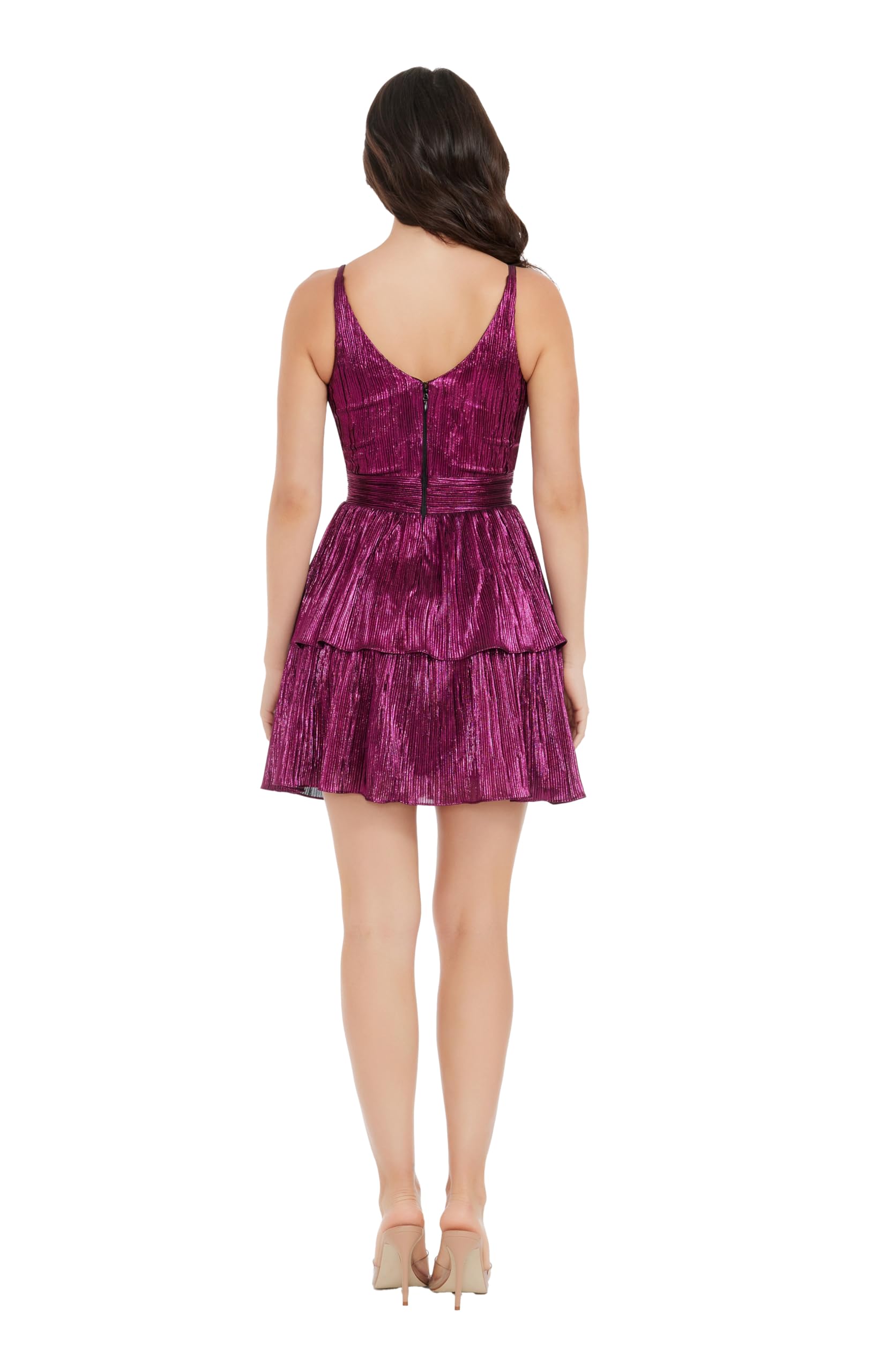 Dress the Population Women's Tasha Fit and Flare Mini Dress - Elegant Cocktail & Party Dress for Weddings, Date Nights & Special Occasions