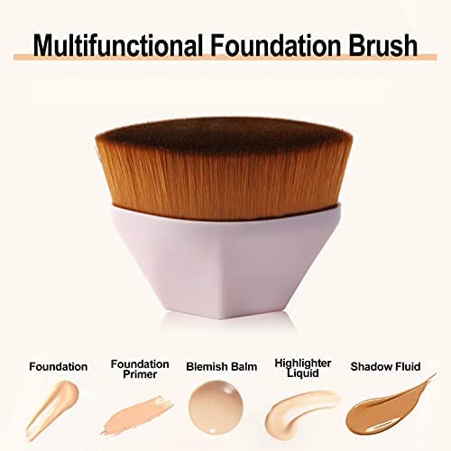 Professional Kabuki Makeup Brush for Liquid & Powder Foundation - Flawless Face & Body Application - Includes Protective Case - Perfect for Daily Makeup, Travel & Professional Use