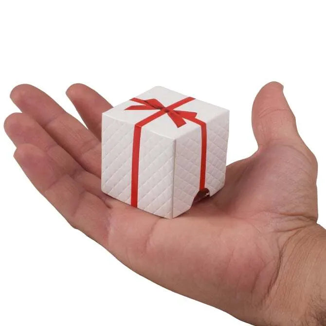 Luxury White Padded Gift Box Cube - Perfect for Jewelry, Watches, Cosmetics & Special Occasion Gifts