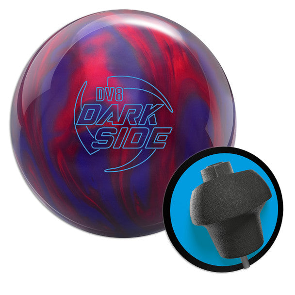 DV8 Dark Side Bowling Ball - High Performance Reactive Resin for Hook & Strike - Perfect for League Play & Tournaments