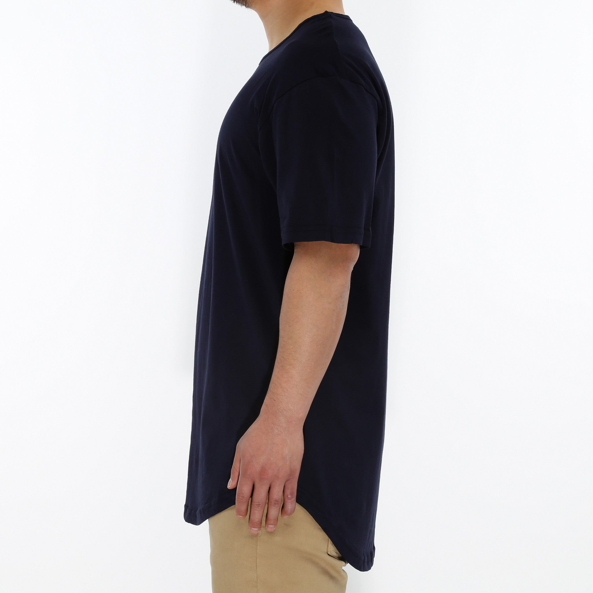 New Star Drop Tail T-Shirt for Women - Navy Blue Casual Tee | Perfect for Everyday Wear, Gym & Street Style