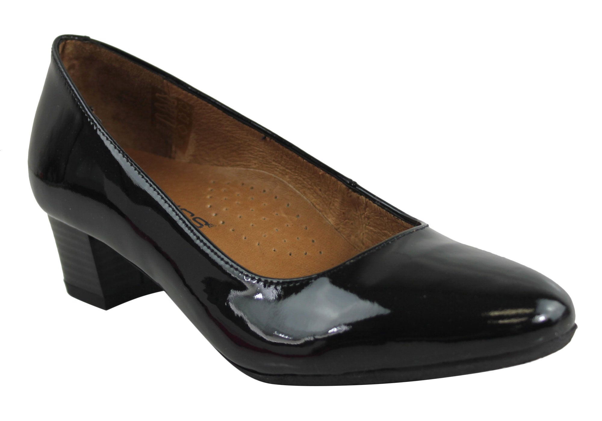 Women's Classic Leather Court Shoes for Aerobics & Hostess - 35 Size - Handmade in Portugal - Perfect for Dance, Work & Formal Events