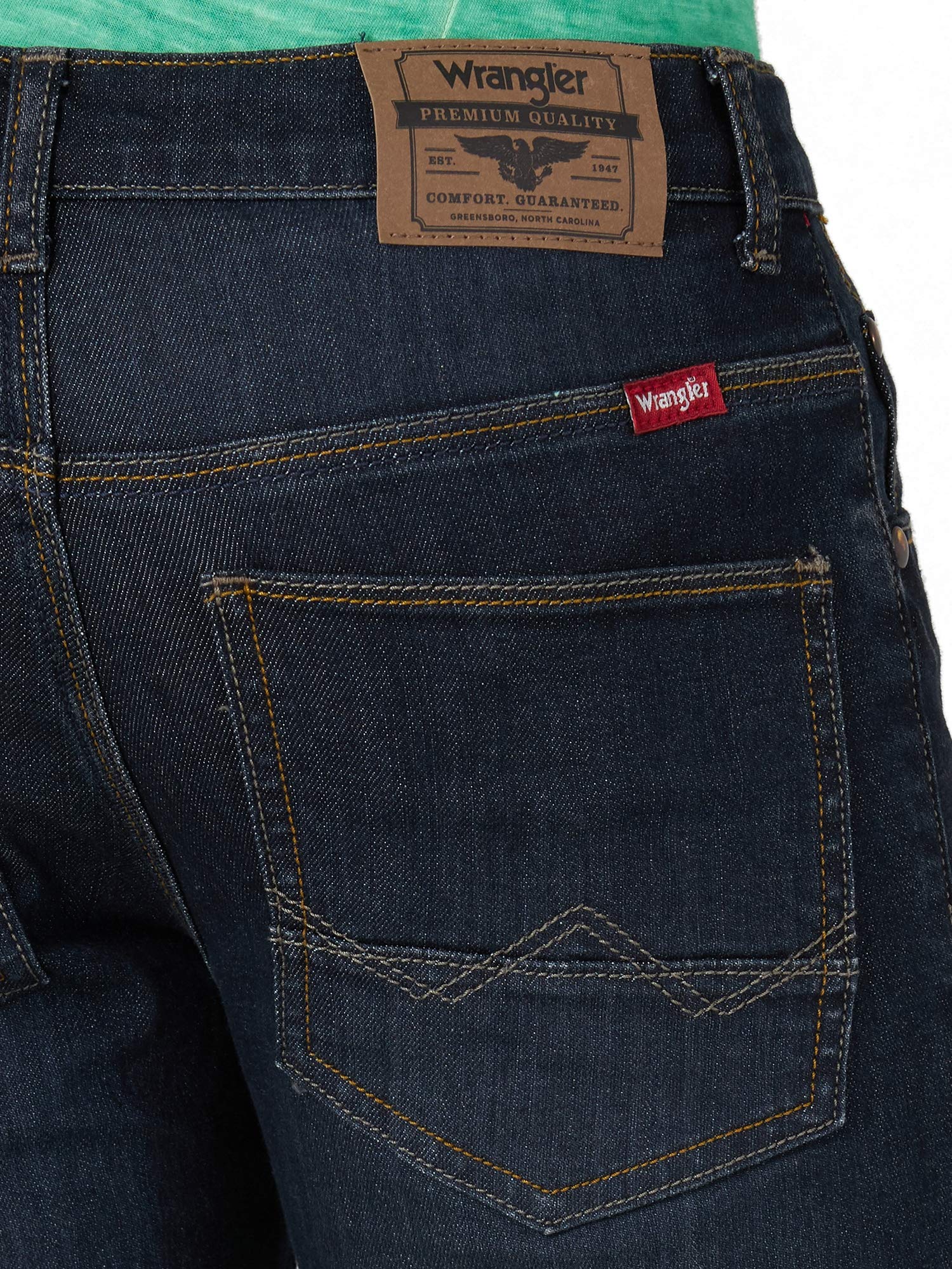 Wrangler Boys Five Pocket Premium Denim Jean Shorts - Space Blue Dark Wash | Durable & Comfortable for Outdoor Play, Summer Camp & Casual Wear