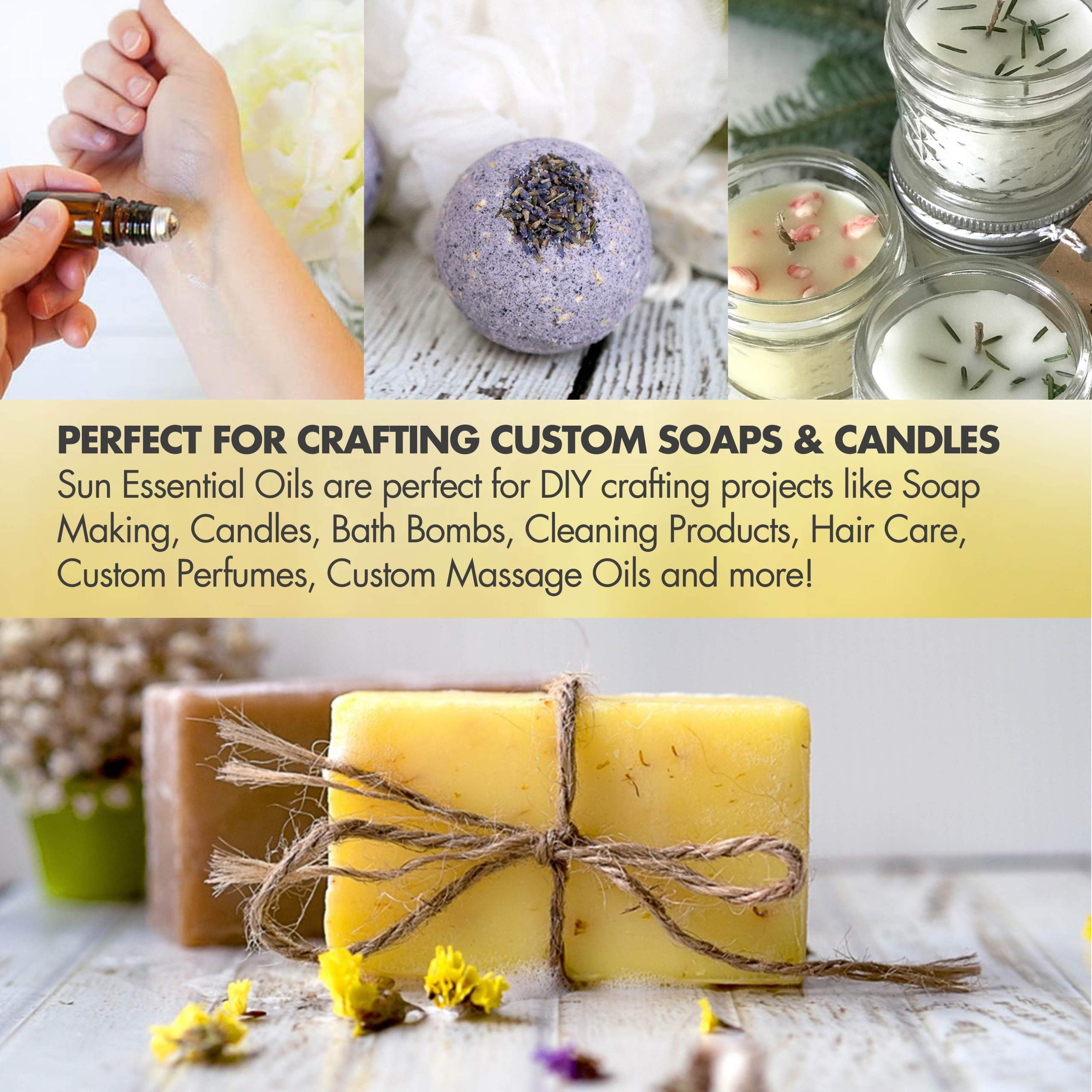 Sun Essential Oils - 100% Pure Camphor Essential Oil 16 oz | Natural Aromatherapy Oil for Relaxation, Stress Relief & Meditation | Perfect for Diffusers, Massage & Home Spa