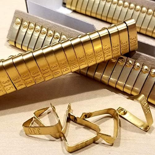 Custom Stamped Brass Chicken Wing Bands (900) for Poultry Tagging