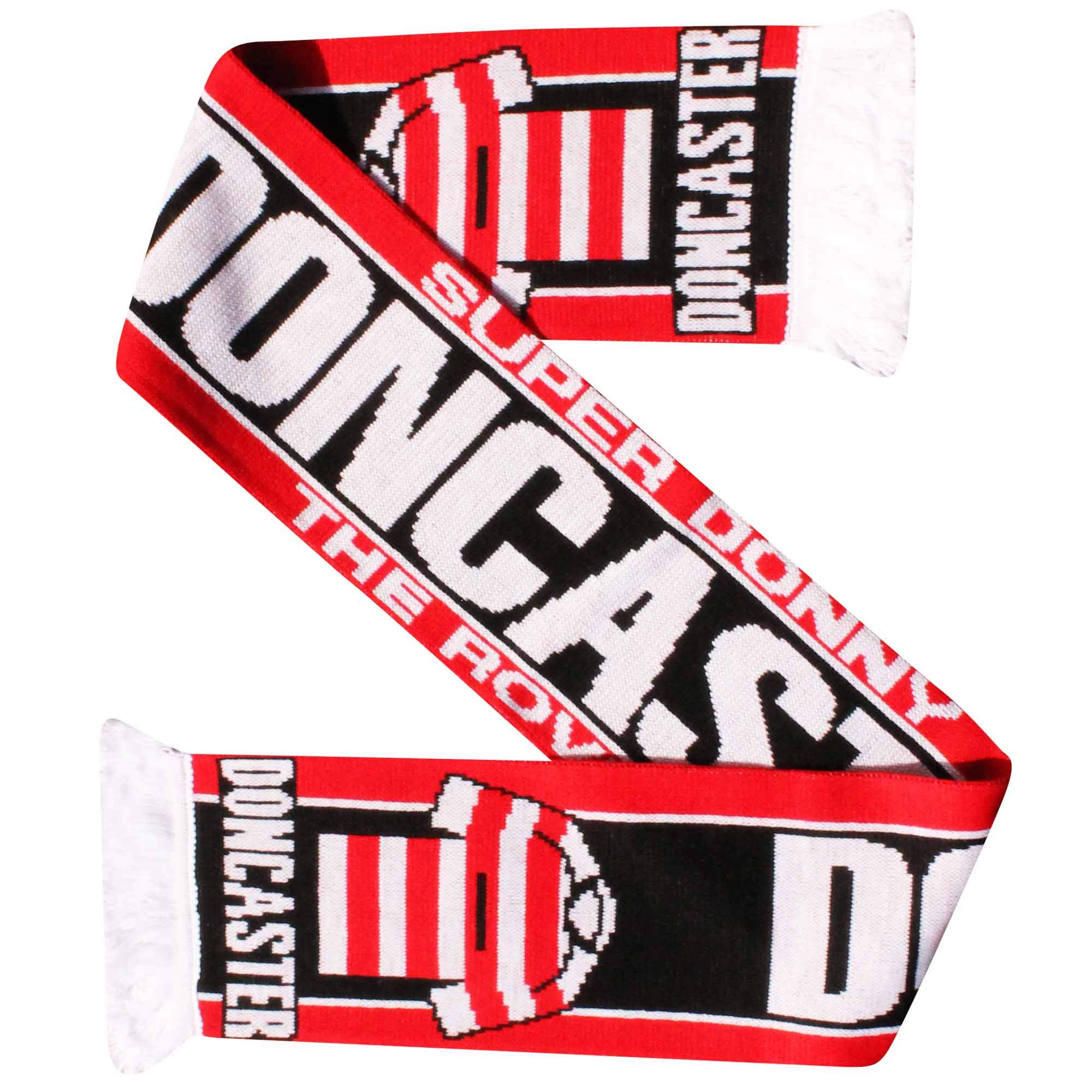 Doncaster Rovers FC Official Football Scarf - 100% Acrylic Warm Winter Scarf - Perfect for Match Days & Soccer Fan Gifts