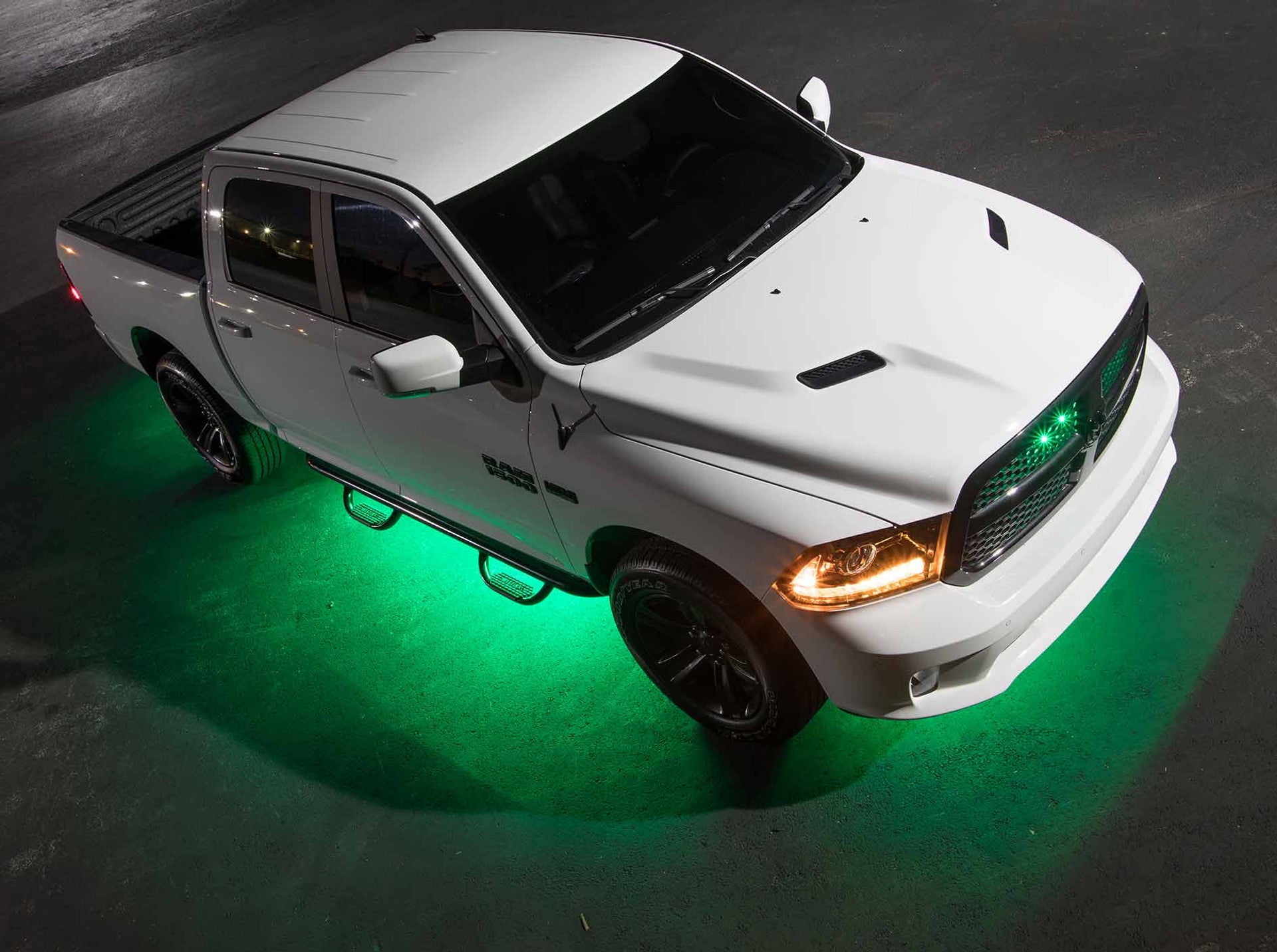 Green LED Flexible Slimline Truck Underbody Lighting Kit - Waterproof, Easy Installation for Off-Road & Car Shows - Enhance Night Visibility & Style