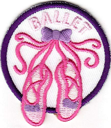 BALLET Iron On Patch - Ballerina Dance Embroidered Applique for Costumes, Jackets & Bags | Perfect for Dance Enthusiasts & DIY Crafting