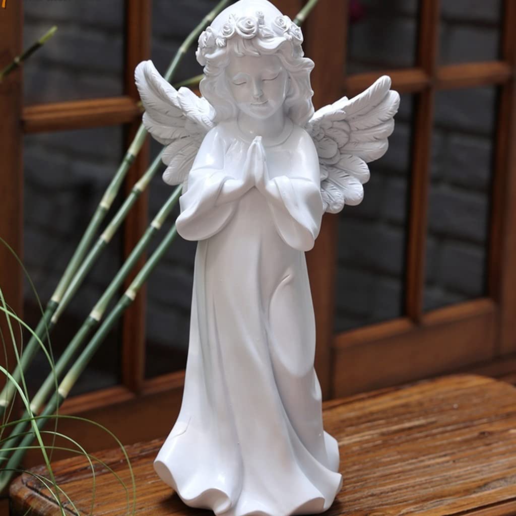 DXIN European Style Garden Statue - Outdoor Flower Fairy & Angel Sculpture, Resin Courtyard Decor for Garden, Patio, and Lawn (Set B) - Perfect for Fairy Gardens, Flower Beds, and Landscape Design