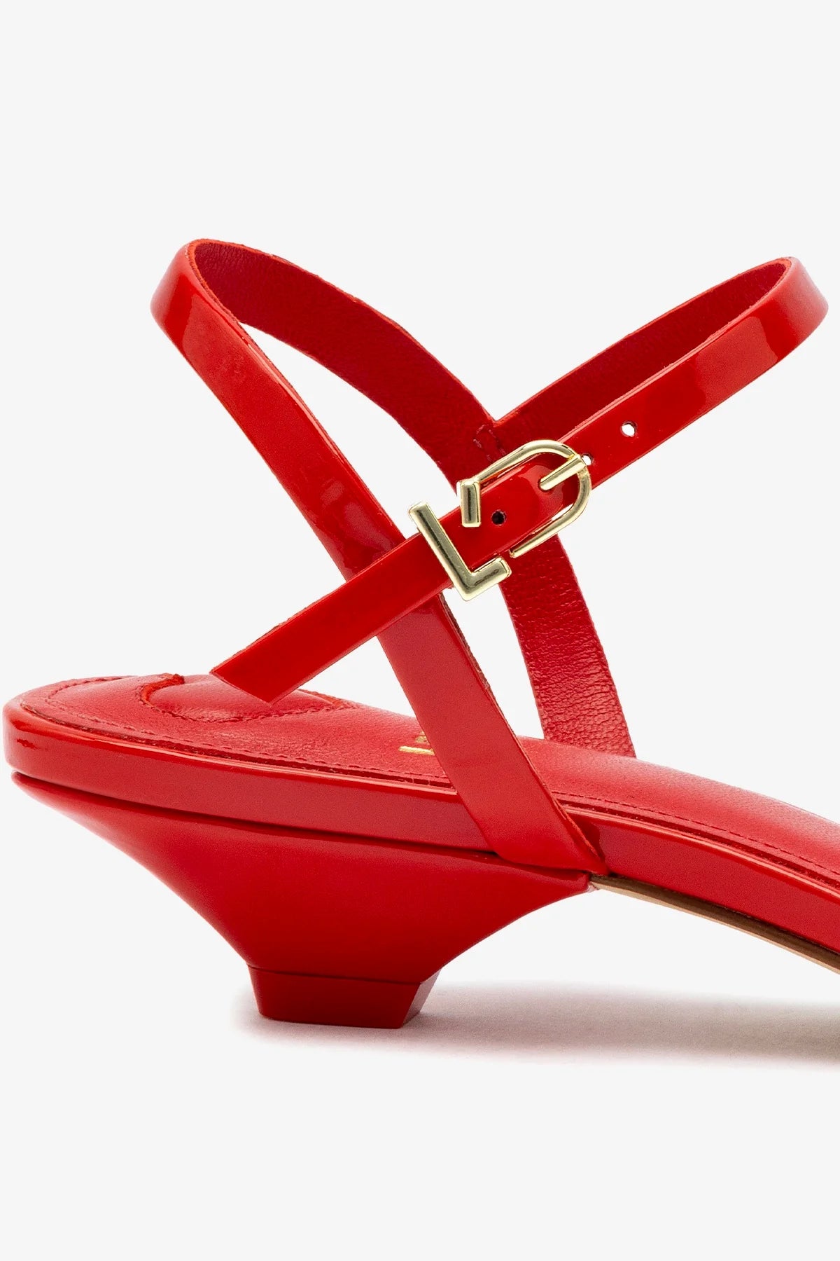Charlotte Women's Sandals in Scarlet Patent Leather - Comfortable & Stylish Open-Toe Shoes for Summer, Beach, and Casual Outings
