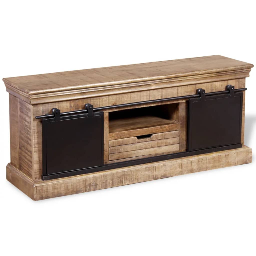 Farmhouse TV Stand with 2 Sliding Doors - 43.3