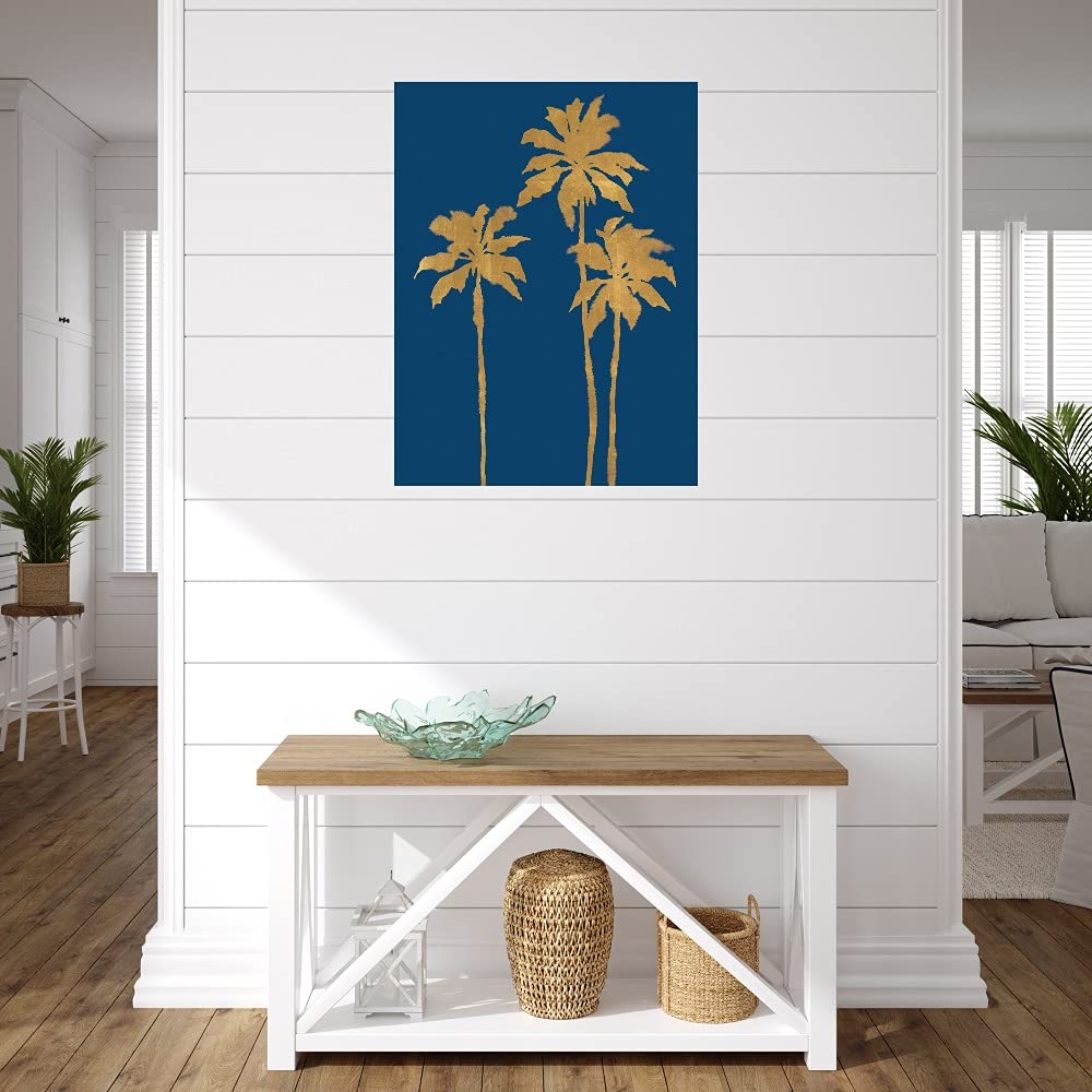 Kristine Hegre Fine Art Canvas Palm Luxe Trio Wall Decor - 35x46 Inch Ready to Hang Painting for Living Room, Bedroom, Office - Tropical Botanical Canvas Art for Home & Commercial Spaces