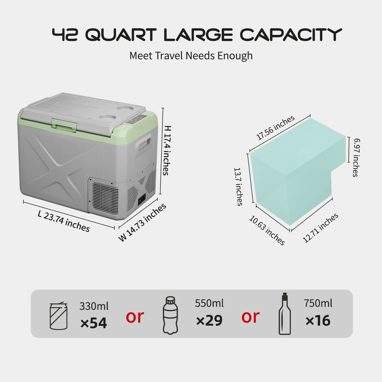 Alpicool X40 12V Portable Car Refrigerator Freezer - 40 Quart Electric Cooler for Road Trips, Camping & Tailgating - Certified Refurbished