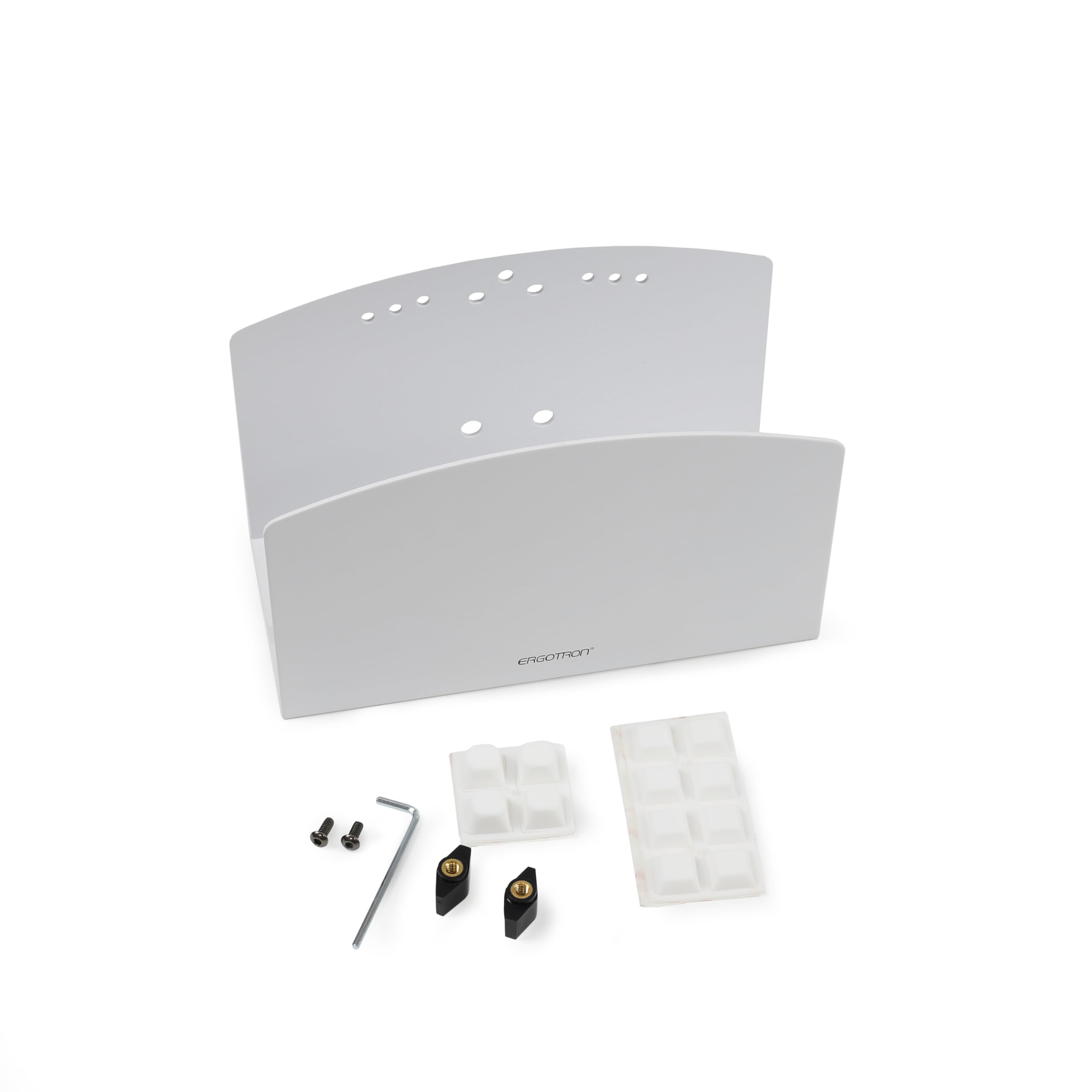 Ergotron Vertical Small CPU Holder - Compact White VESA Mount Bracket for Monitor Arms, Neo-Flex Carts & Wall Tracks - Perfect for Office Workstations & Home Computer Setups