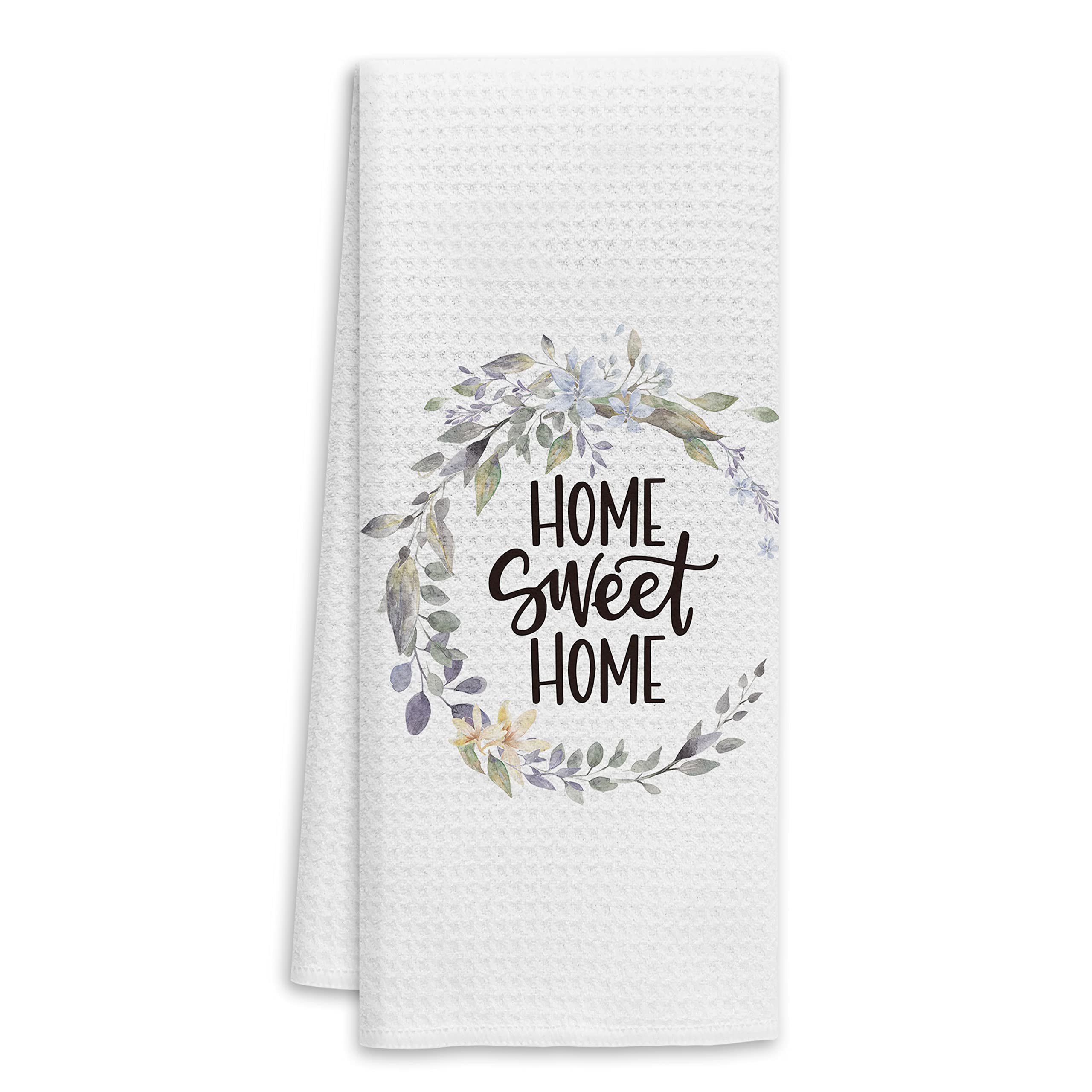 Voatok Home Sweet Home Garland Bath Towel - Soft & Absorbent Family Gift, Decorative Housewarming Present for Mom - Perfect for Bathrooms, Guest Rooms & New Home Decor