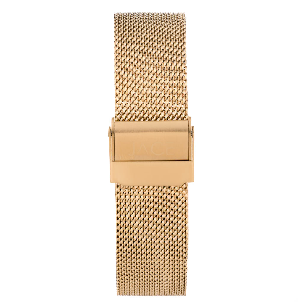 Men's Gold 20MM Stainless Steel Mesh Watch Band - Adjustable & Comfortable for Dress Watches, Business & Formal Occasions