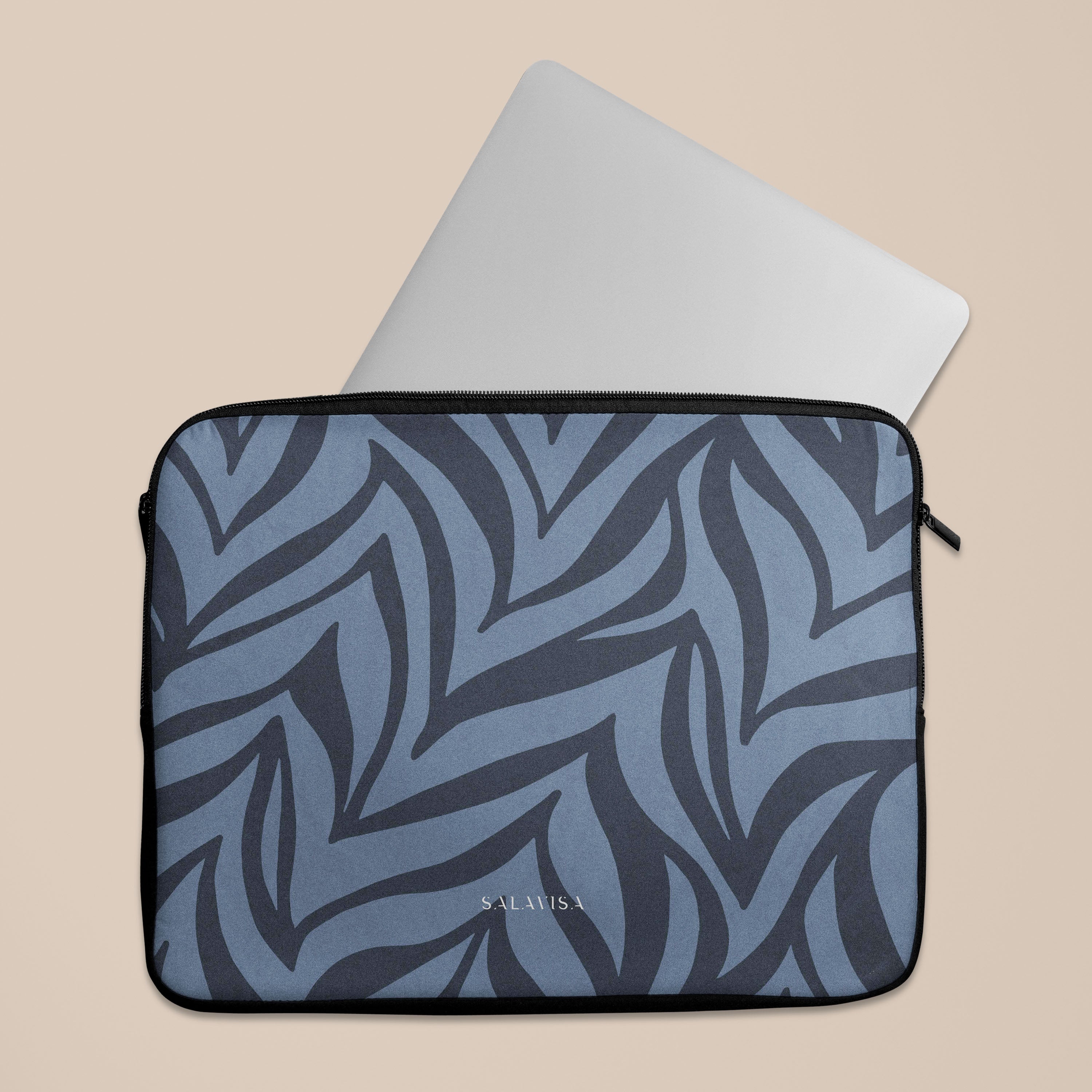 Premium Copper Zebra Print Laptop Sleeve - 13-15 Inch Protective Case for MacBook Pro/Air, Dell XPS - Water-Resistant & Shockproof Laptop Bag for Work, School & Travel