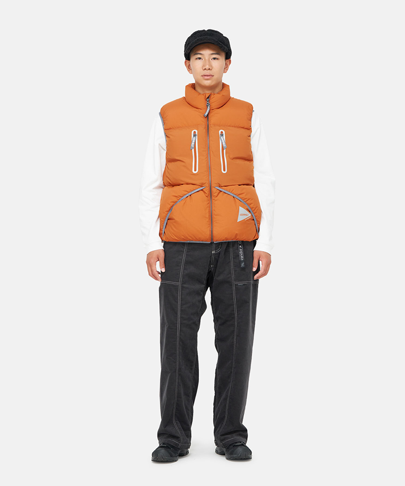 Gramicci x and wander Down Vest - Lightweight Insulated Puffer Vest for Men & Women - Perfect for Hiking, Camping, and Outdoor Adventures